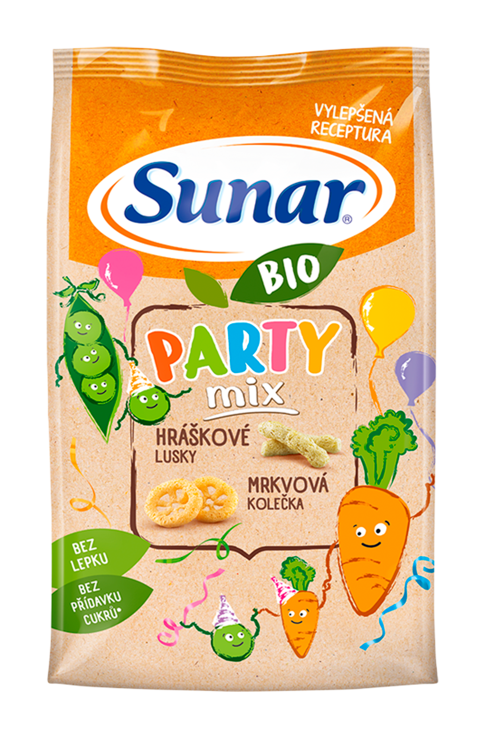 BIO Party mix mrkvové a hráškové křupky