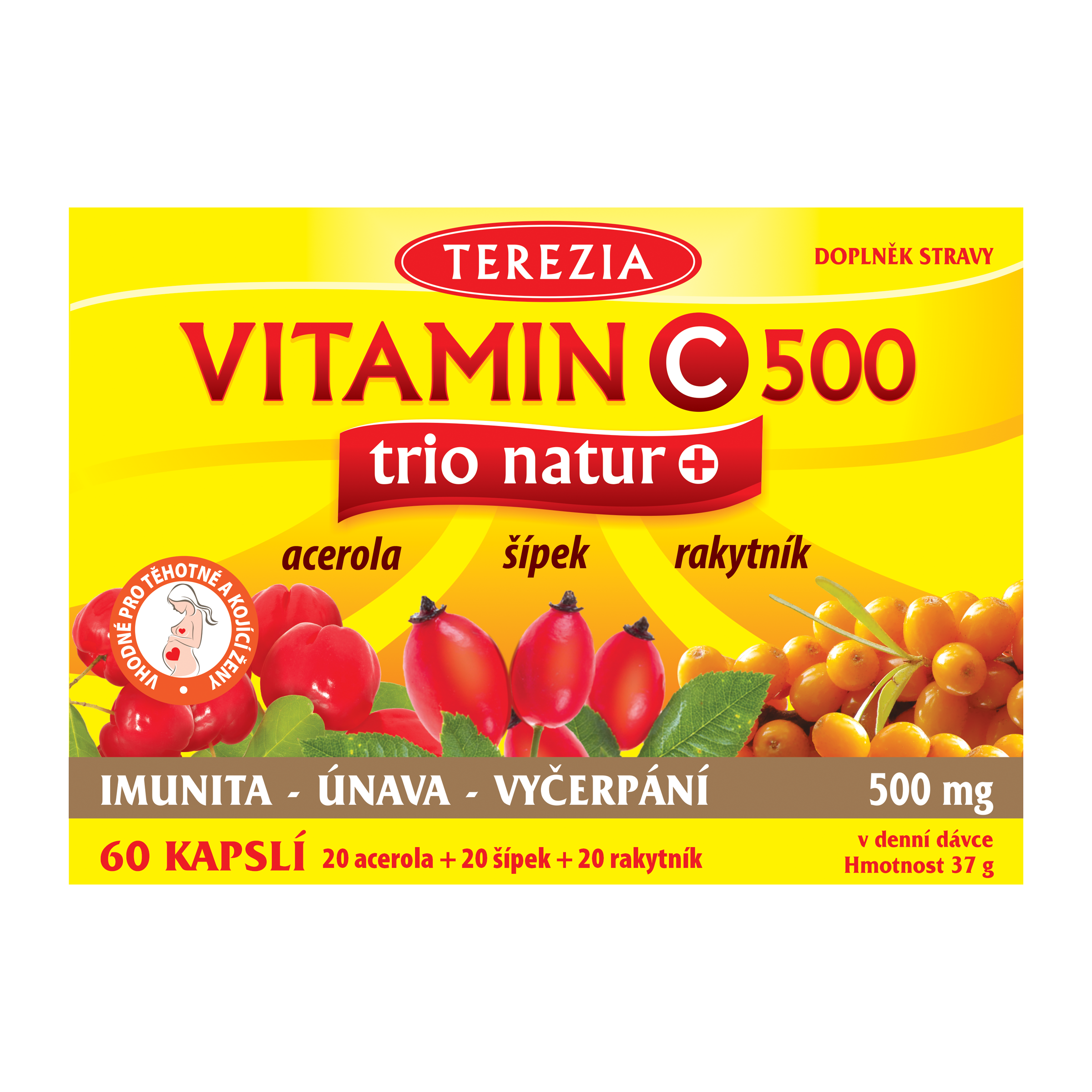 Vitamin C 500 mg trio natur, doplňek stravy