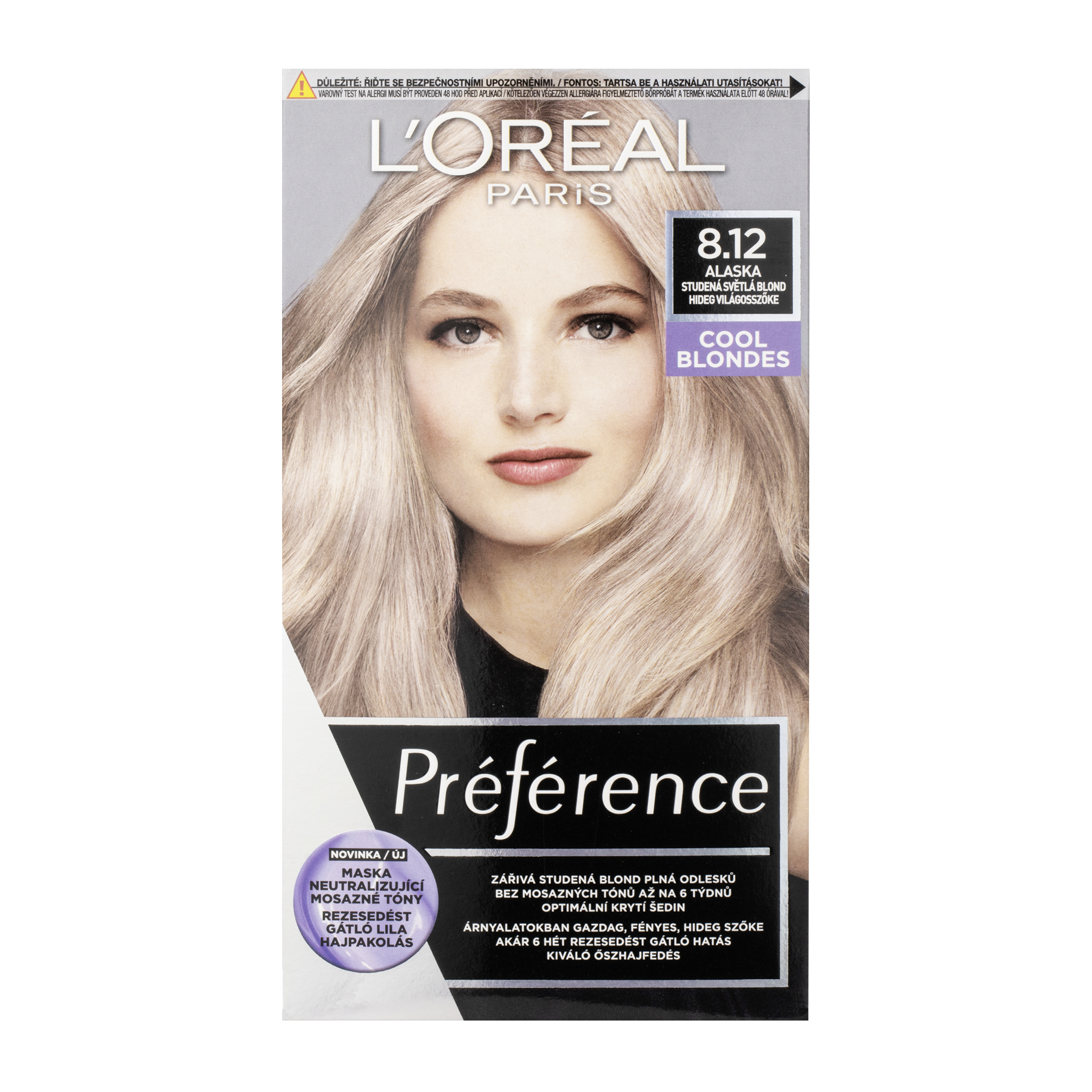 Barva na vlasy Preference Cool Blond 8.12 Alaska