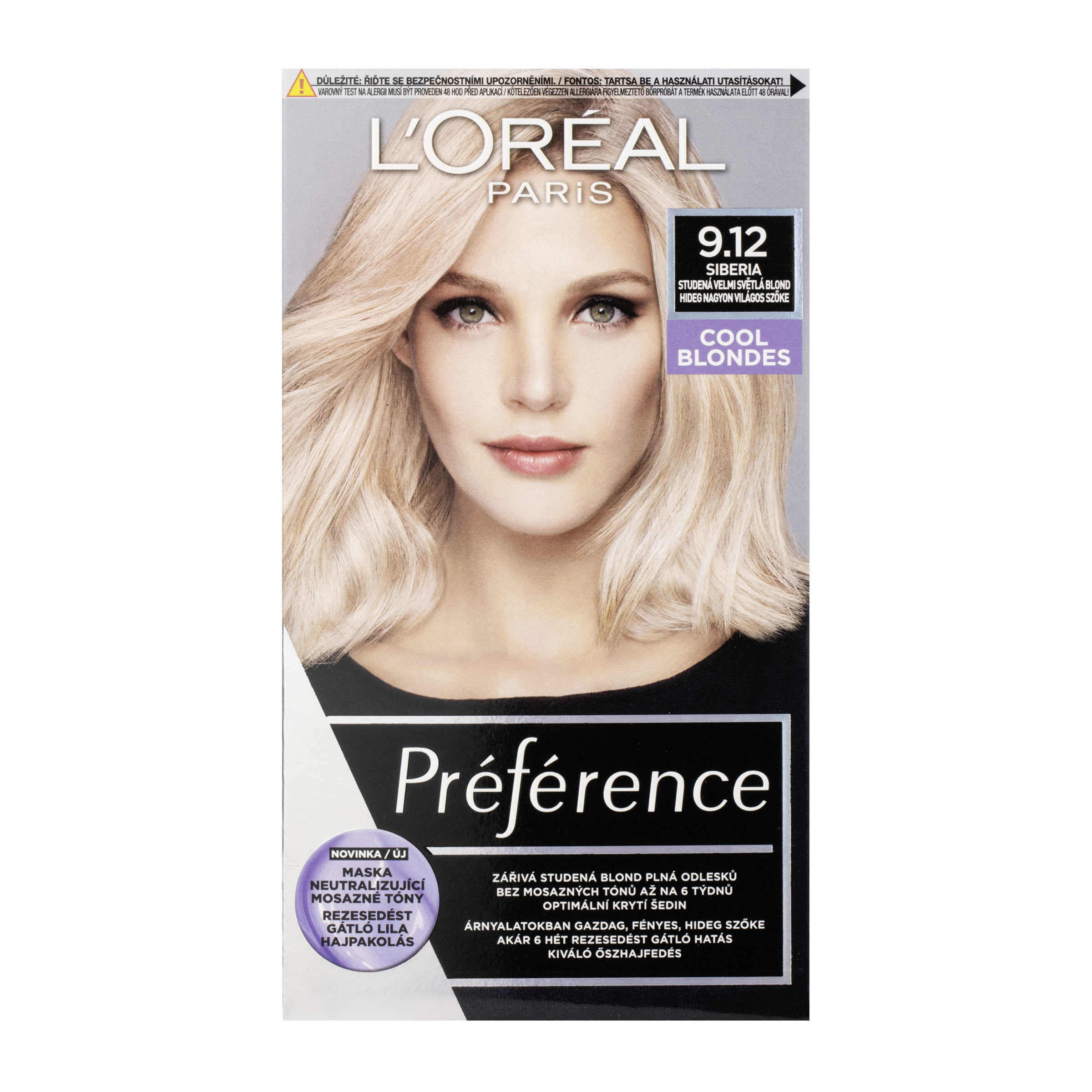 Barva na vlasy Preference Cool Blond 9.12 Siberia