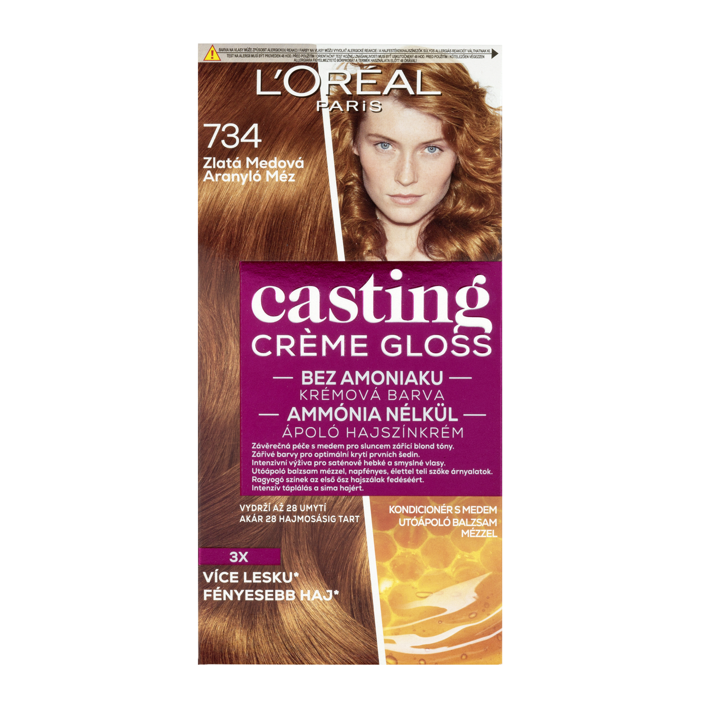 Barva na vlasy Casting Creme Gloss 734 zlatá medová