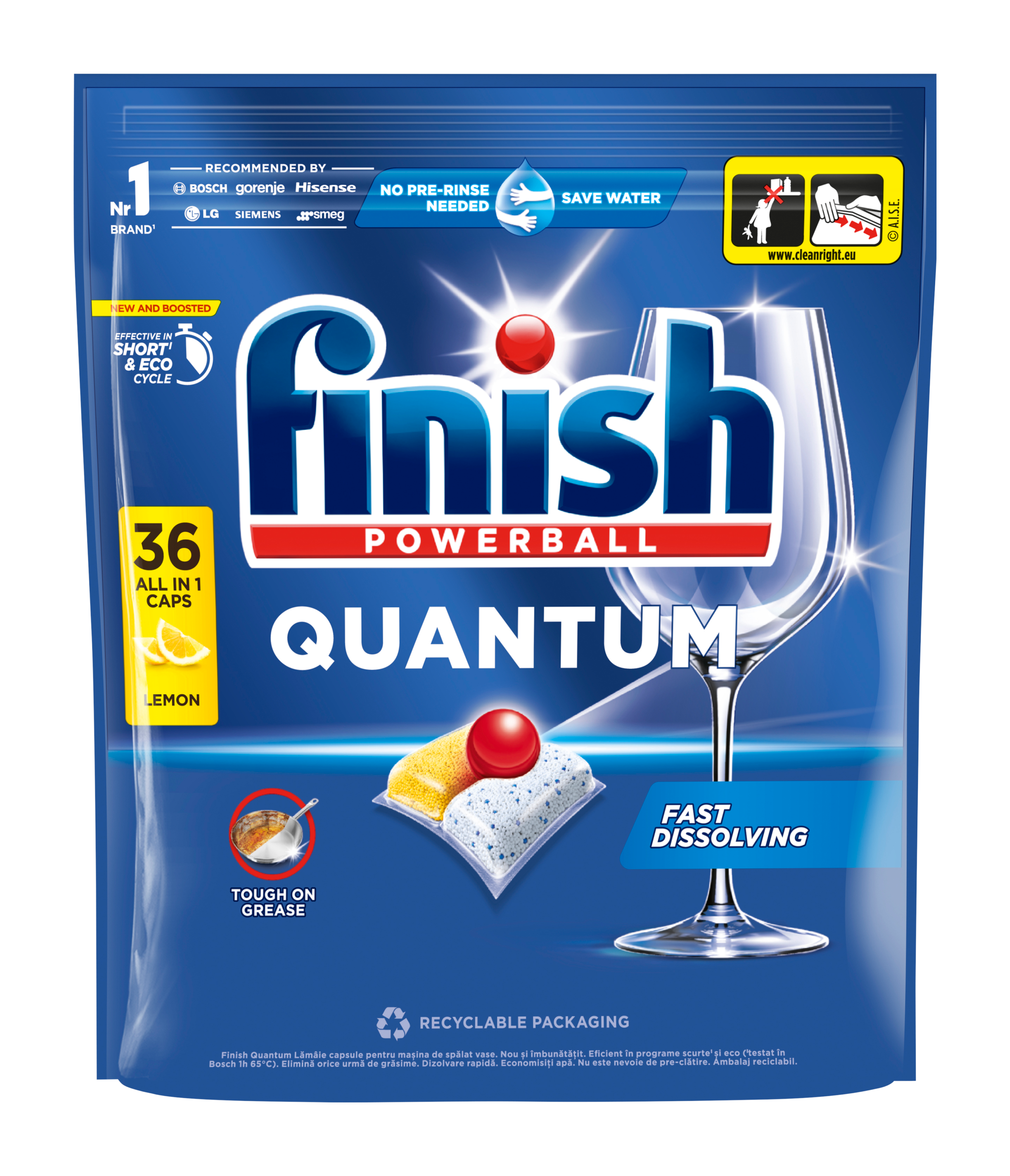 Tablety do myčky Quantum All in 1 Lemon Sparkle 
