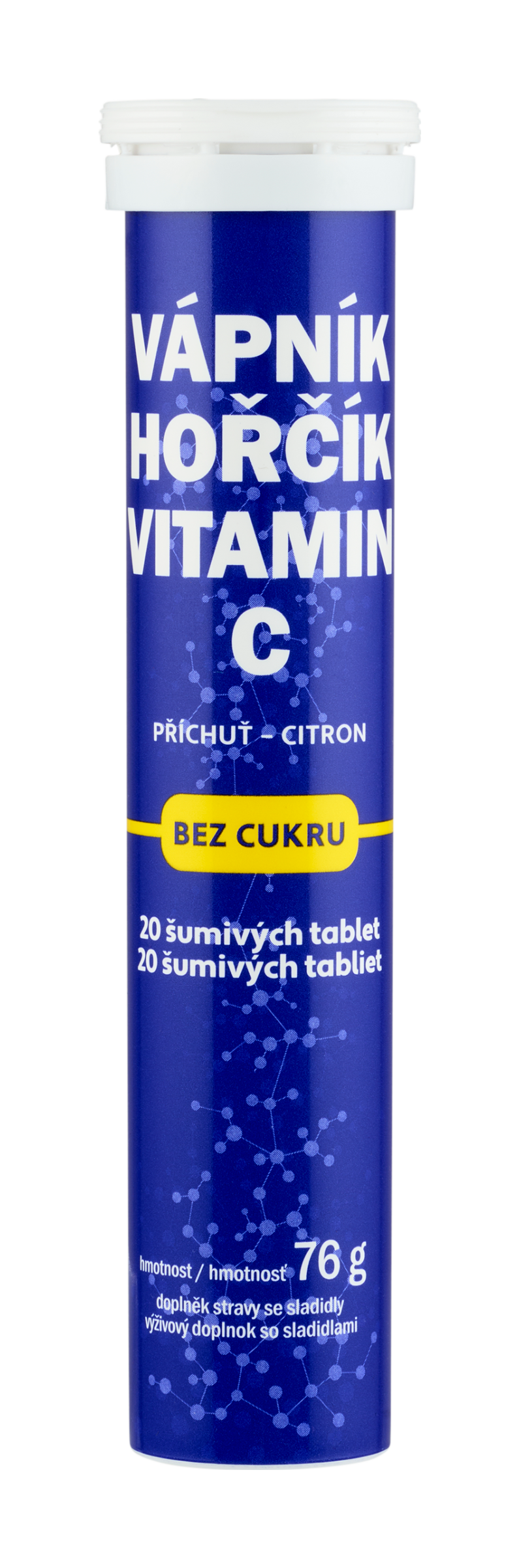 Vitar Šumivé tablety Vápník, hořčík a vitamin C, doplněk stravy 20 ks