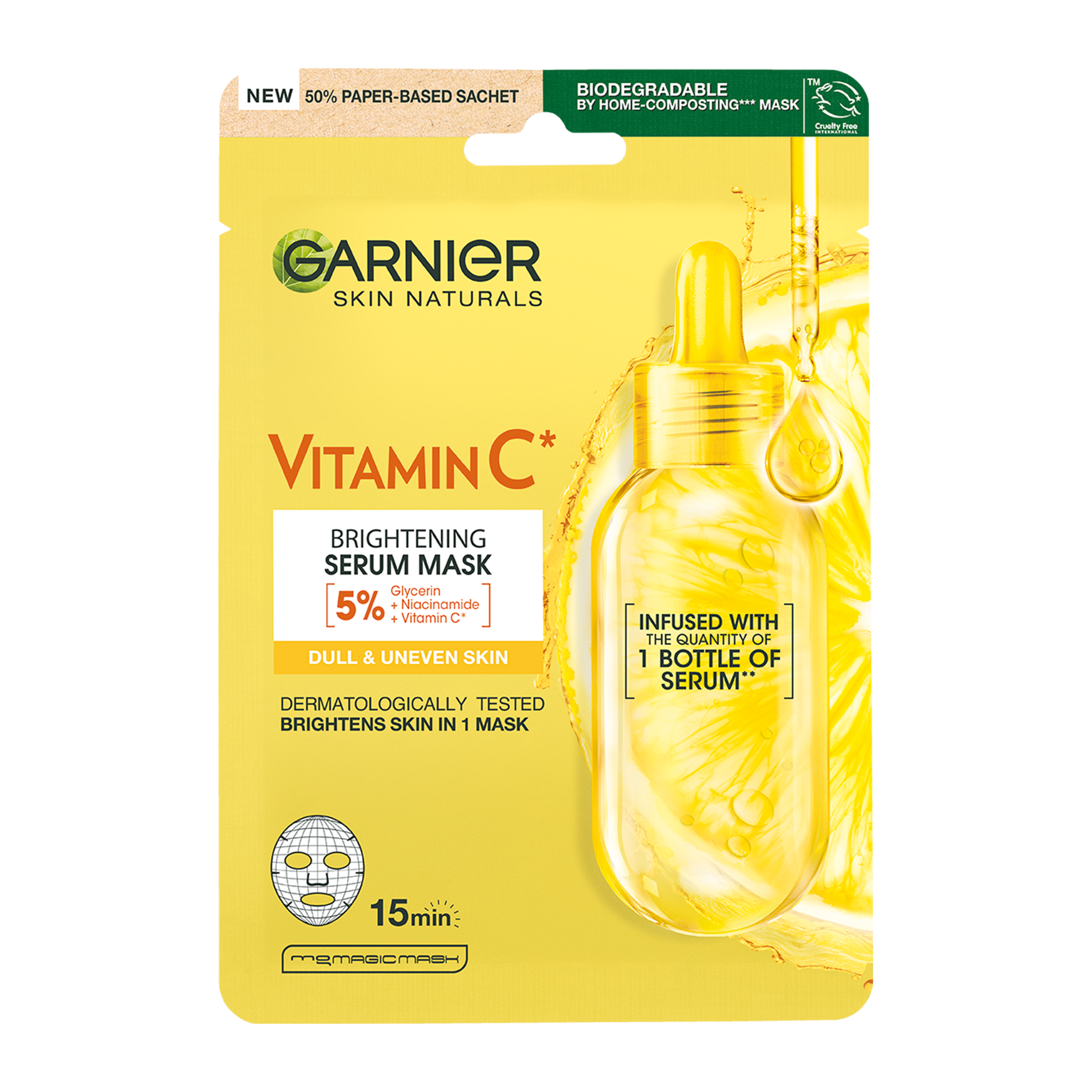 Textilní pleťová maska Vitamin C