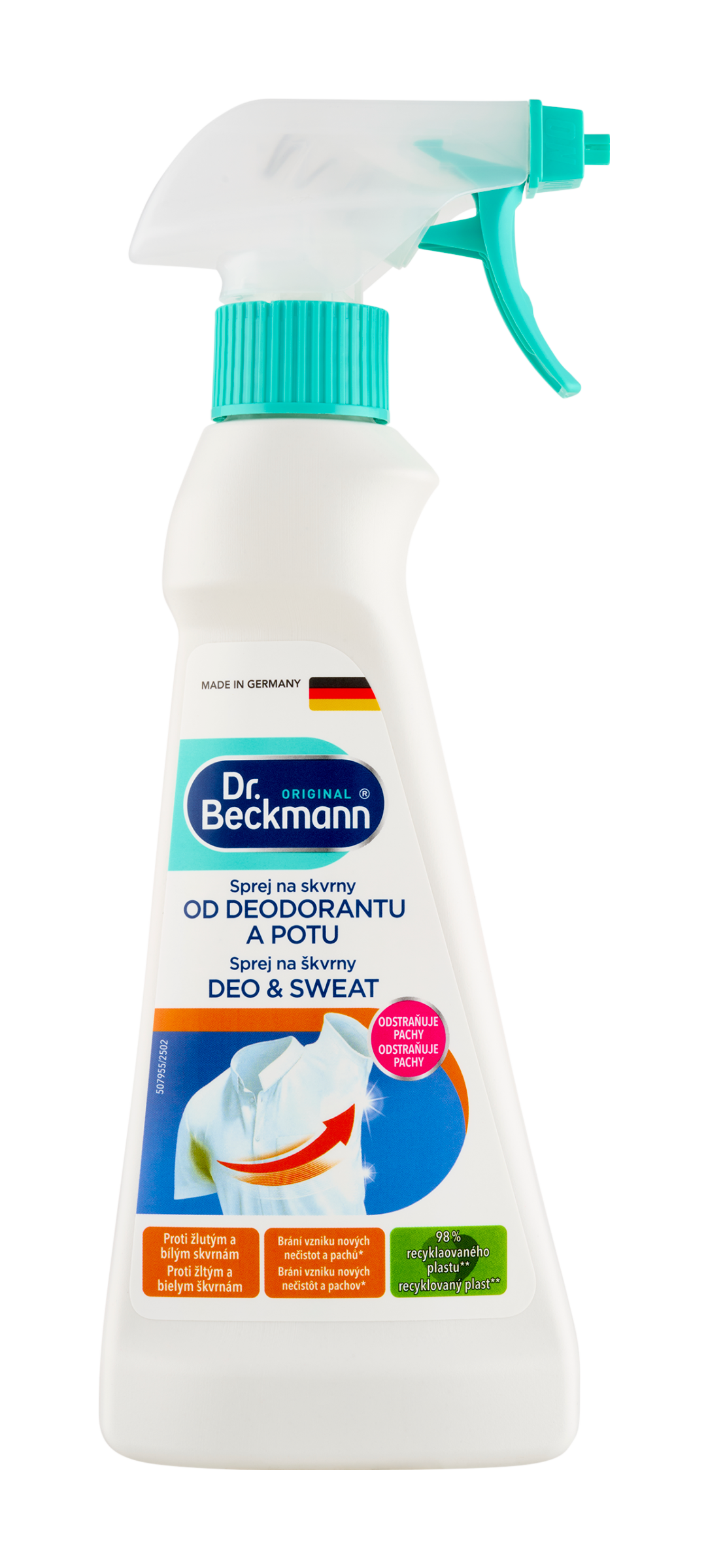 Sprej na skvrny od deodorantu a potu