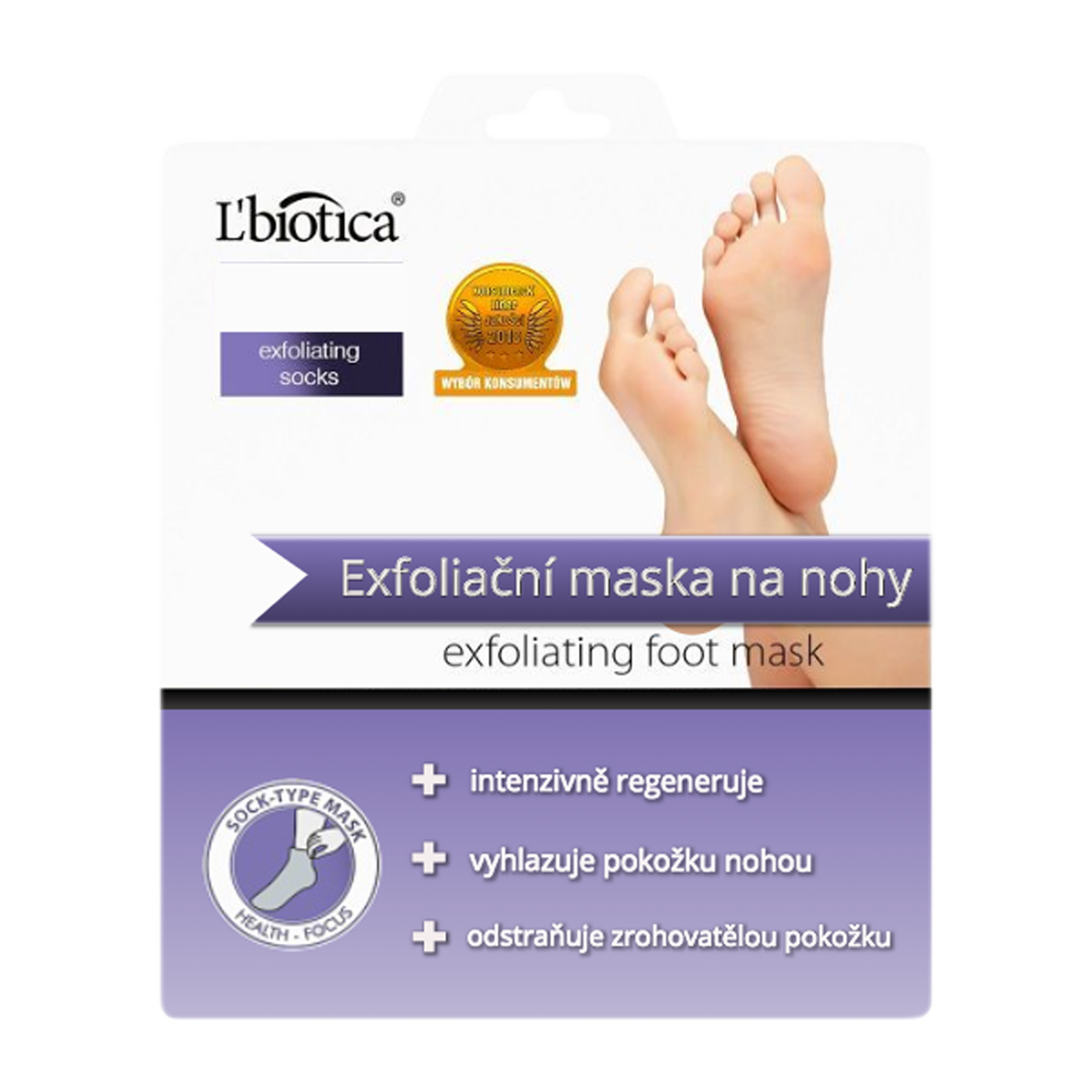 Exfoliační maska na chodidla