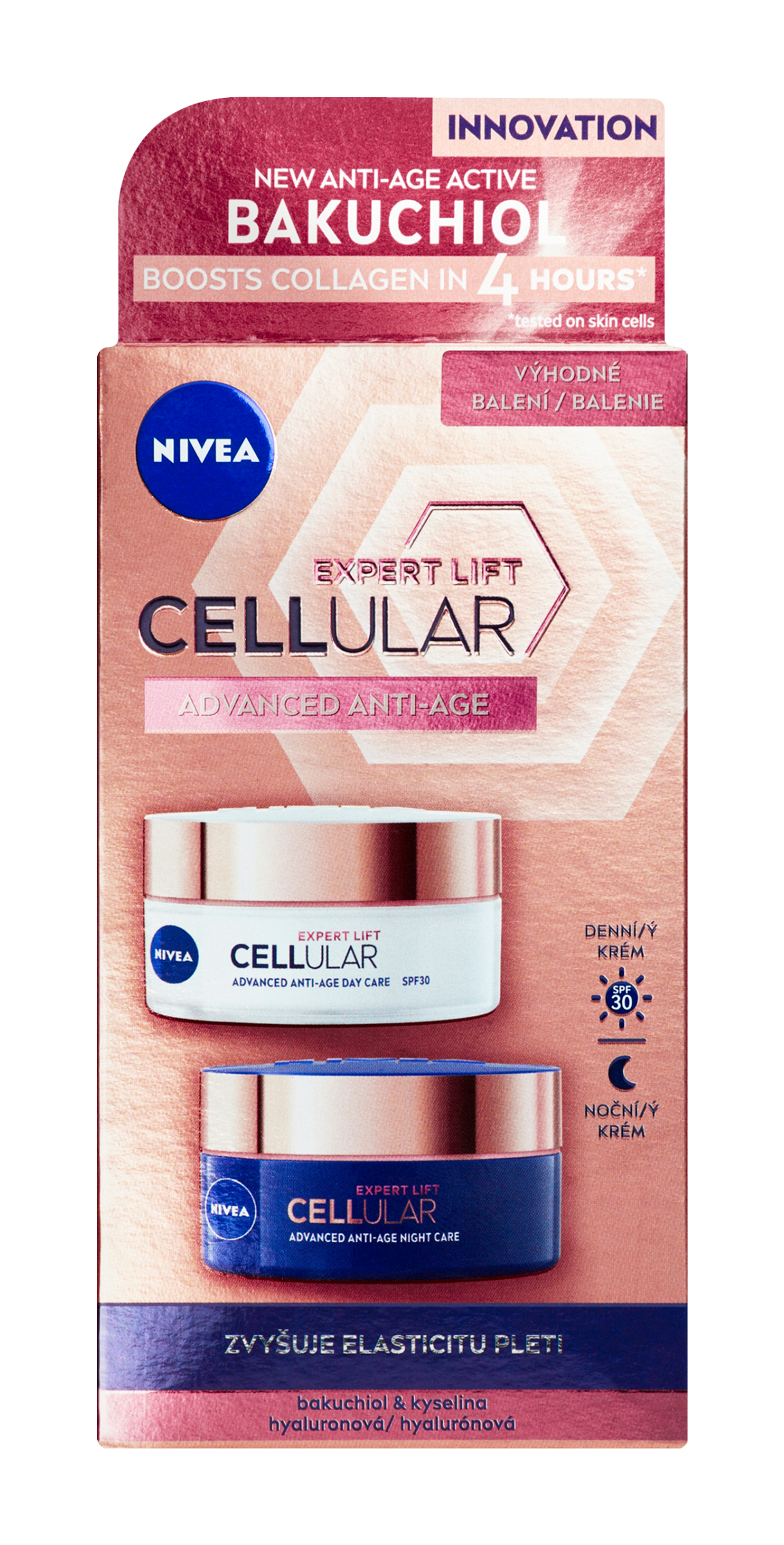 Denní a noční krém Cellular Expert Lift 2x 50 ml
