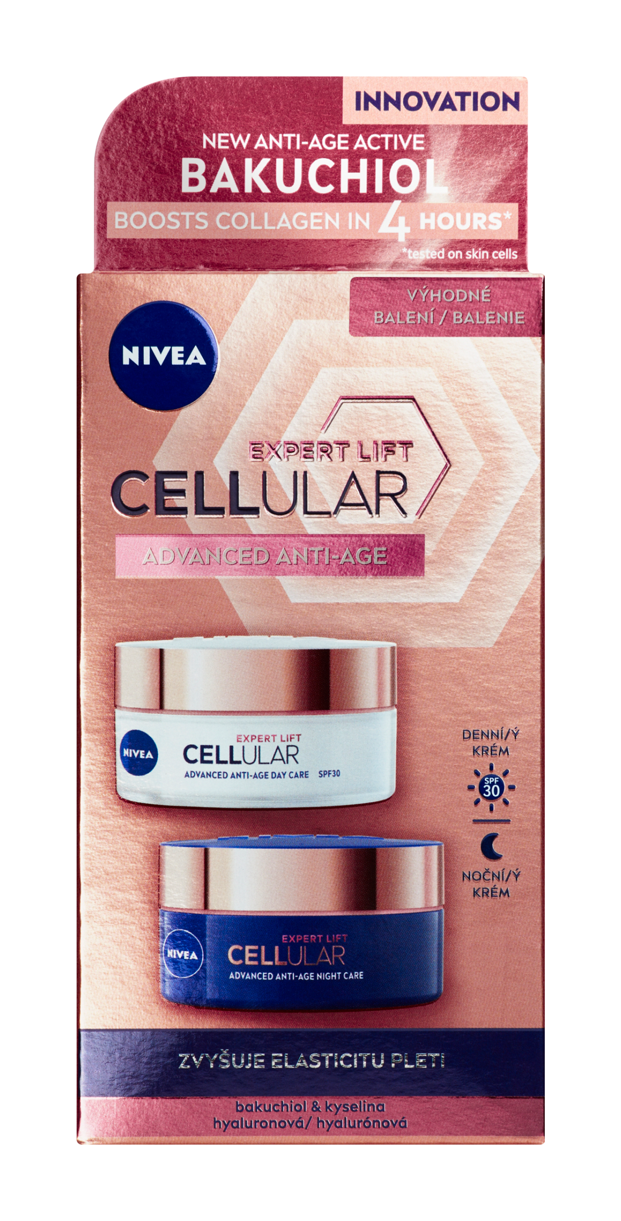 Denní a noční krém Cellular Expert Lift 2x 50 ml