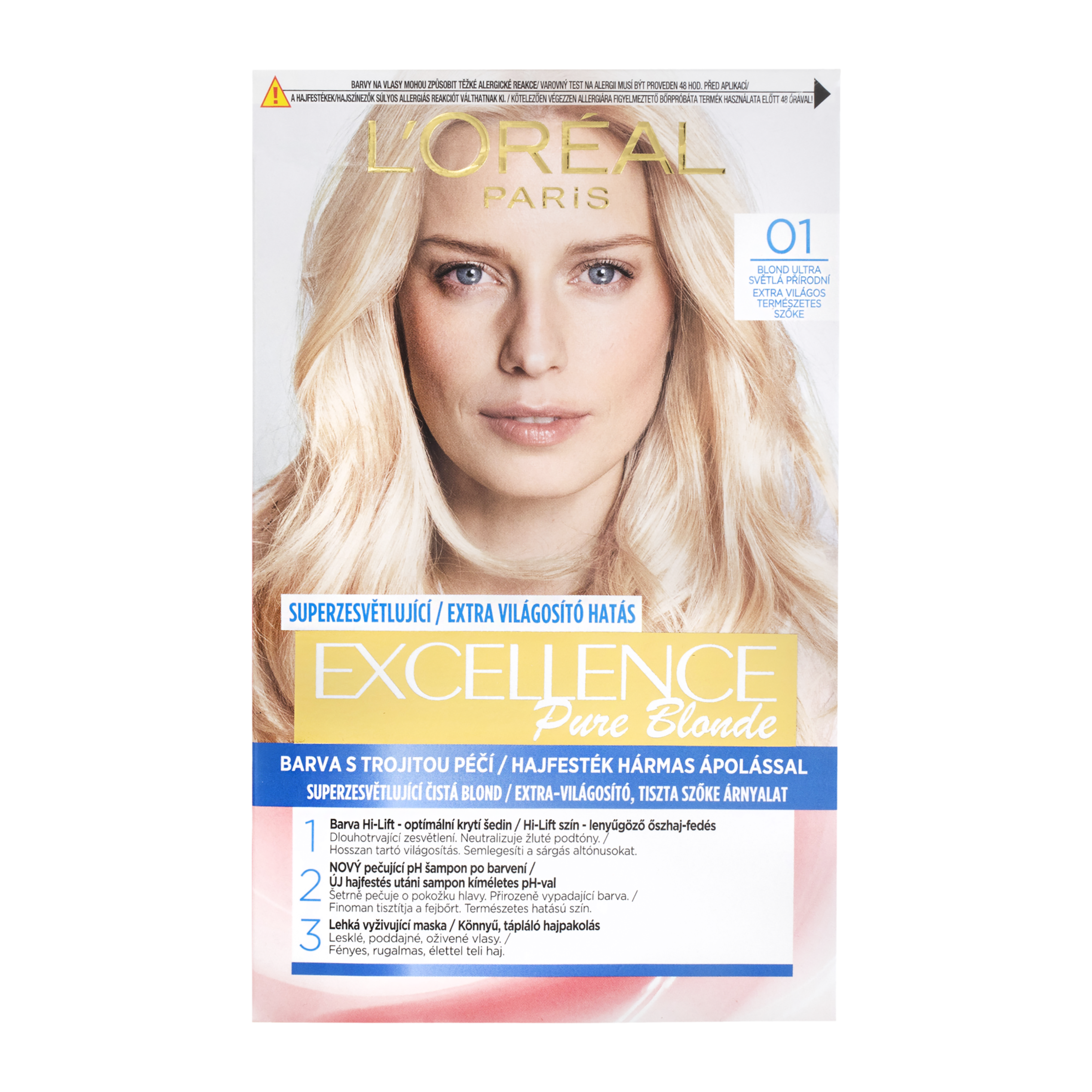 Barva na vlasy Excellence Pure Blonde 01 blond ultra světlá přírodní