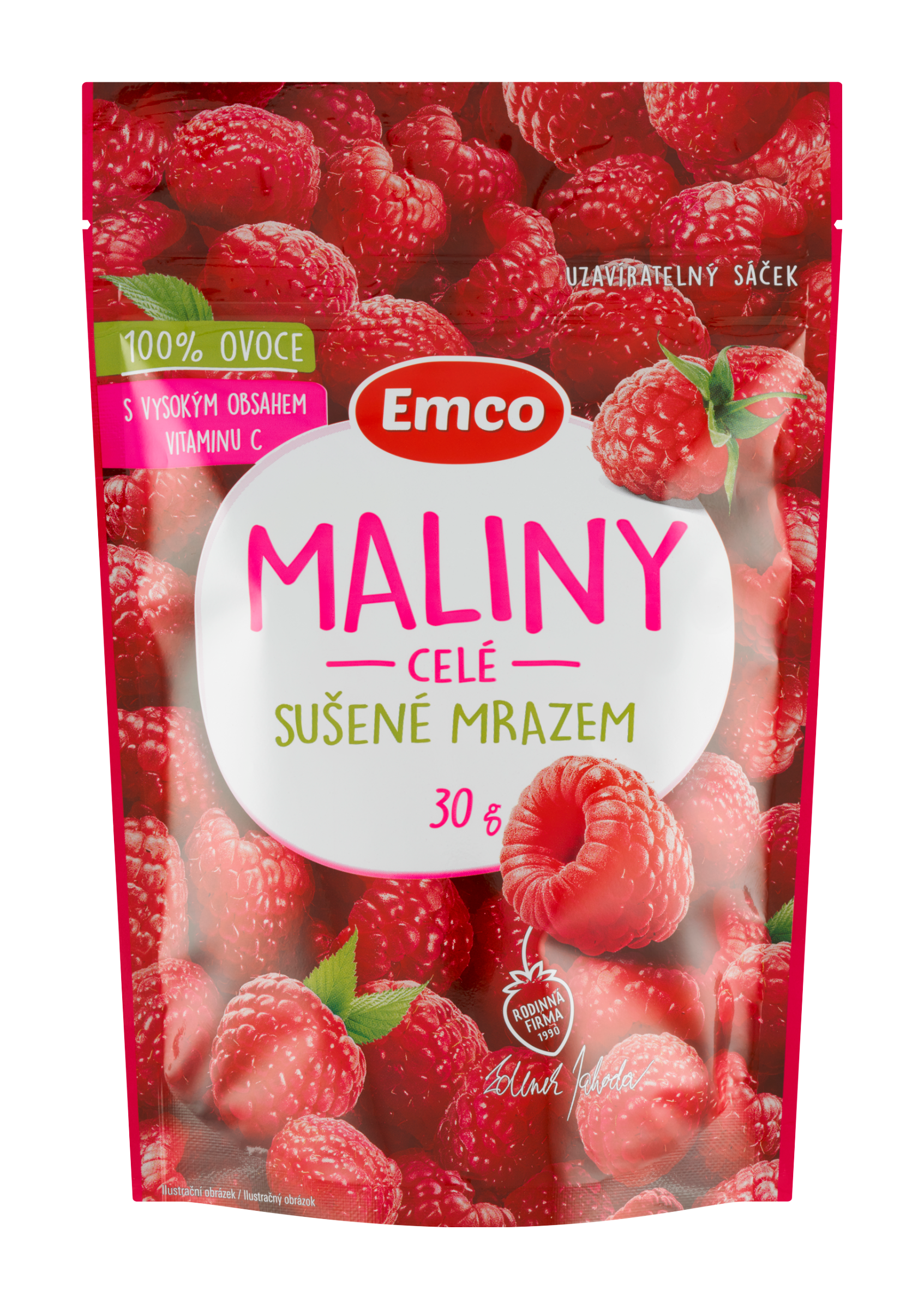 Maliny sušené mrazem celé