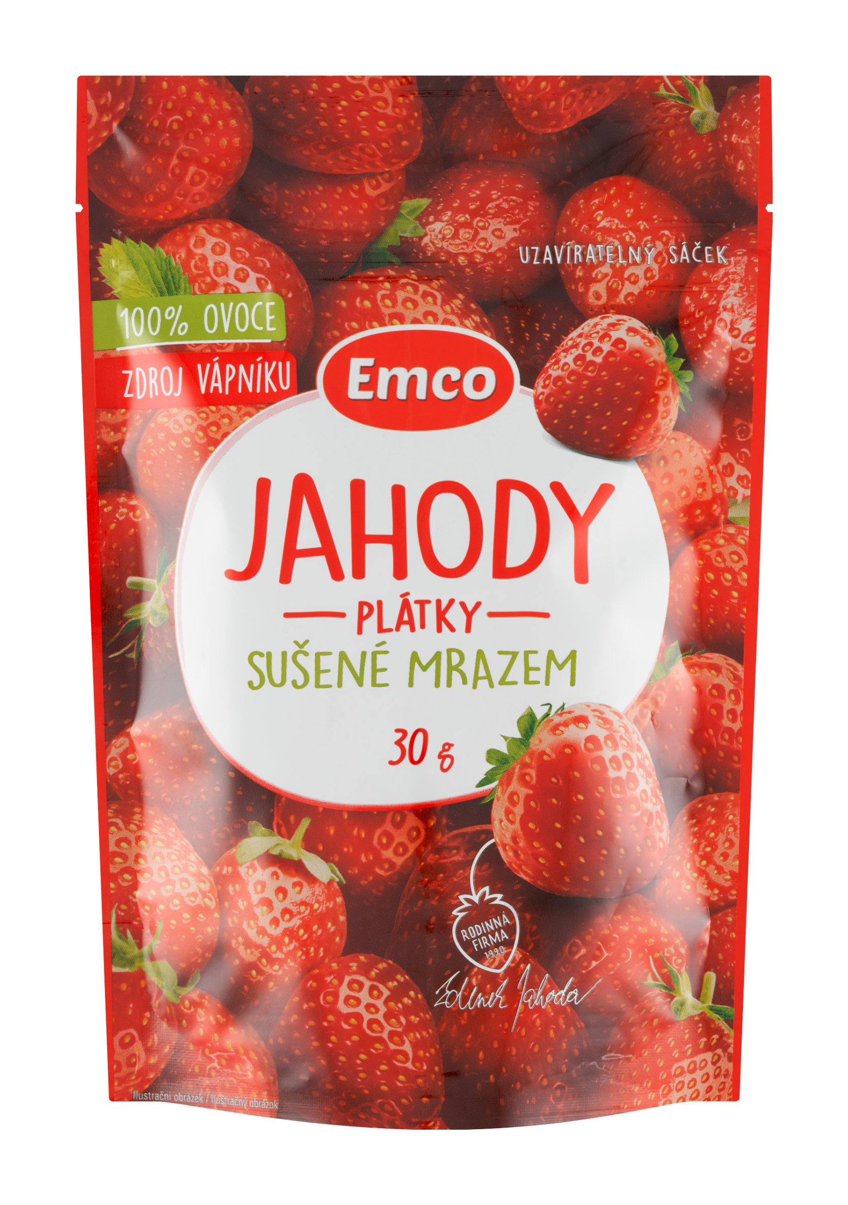 Plátky jahod sušené mrazem 