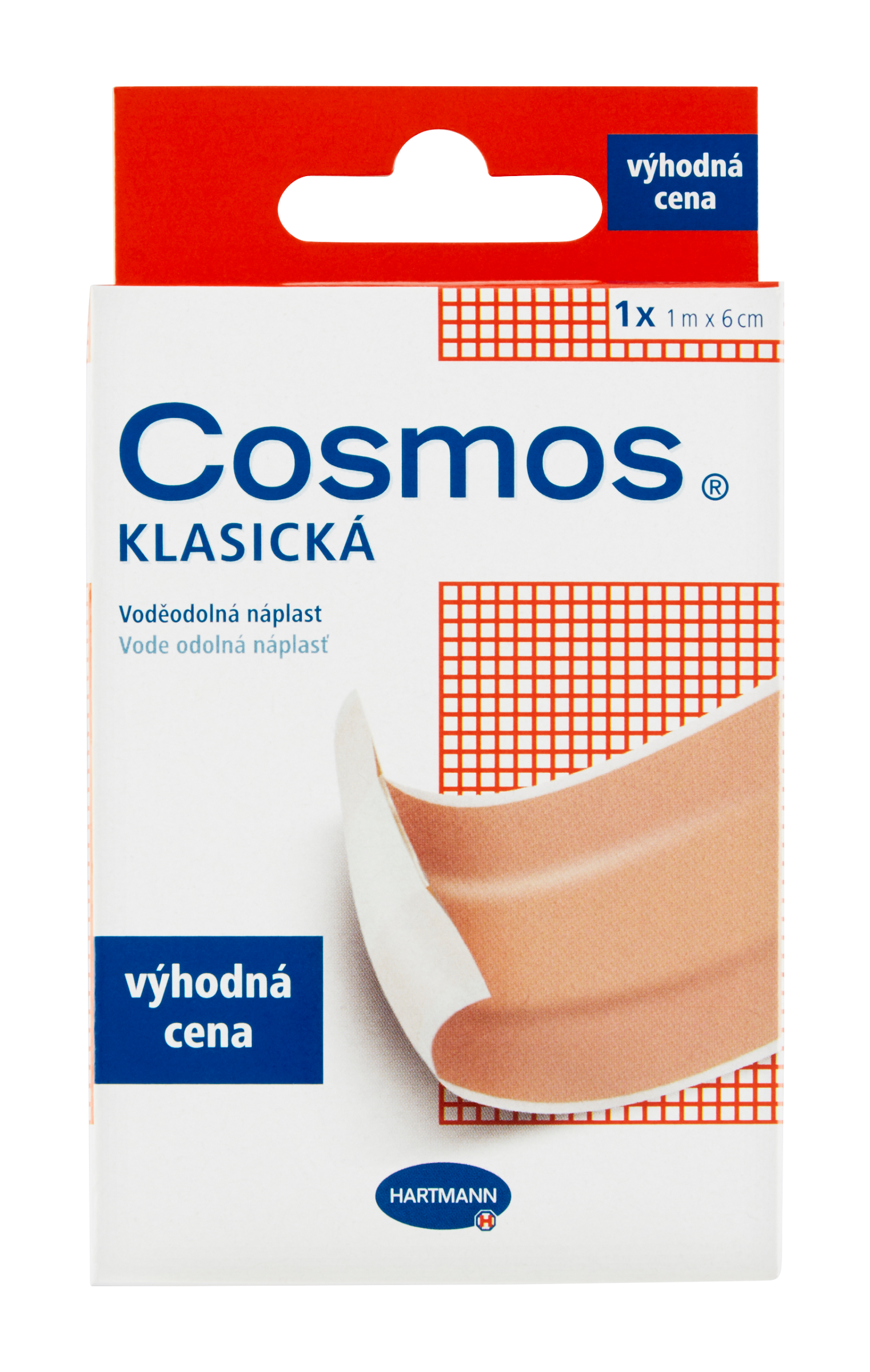 Cosmos Klasická voděodolná náplast 1 m x 6 cm 1 m
