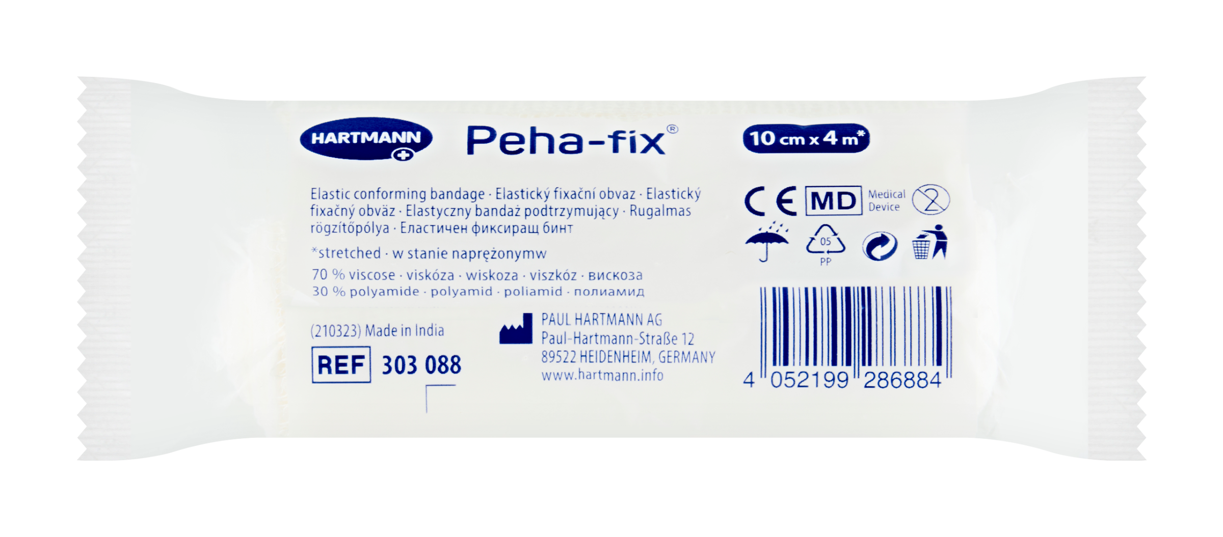 Elastické fixační obinadlo 10 cm x 4 m