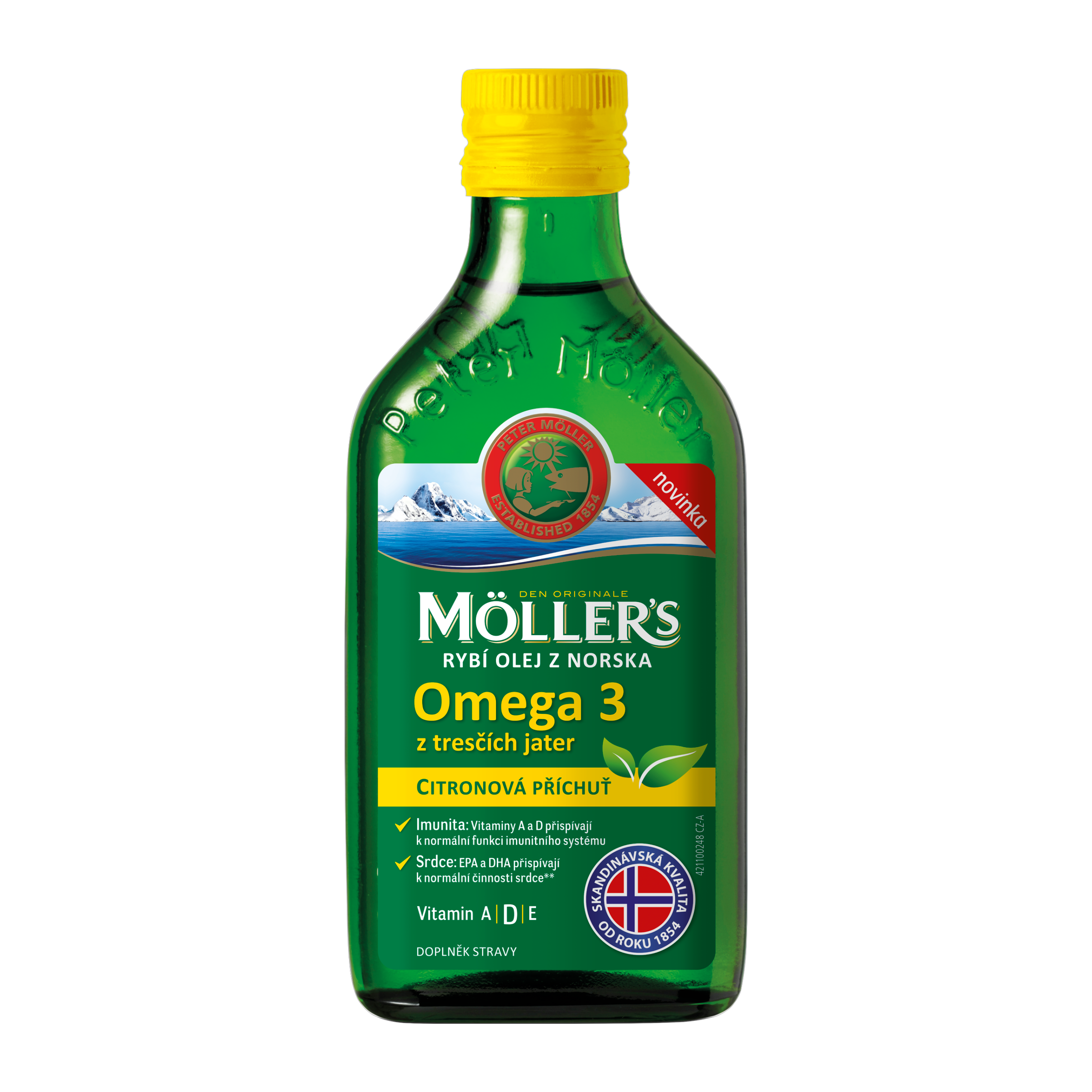 Möller's Rybí olej z Norska citronová příchuť, doplněk stravy 250 ml