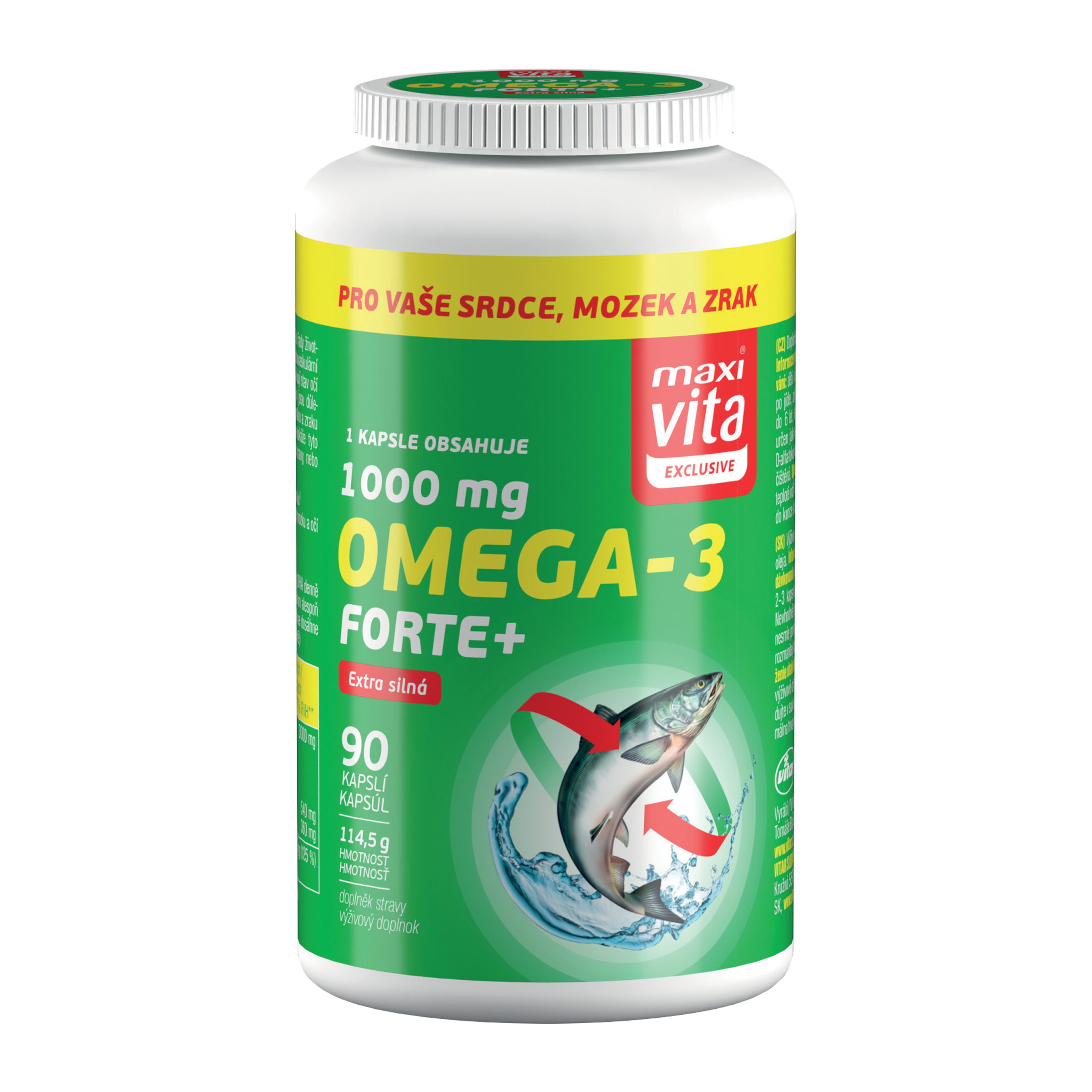 Omega 3 Exclusive Forte+, doplněk stravy