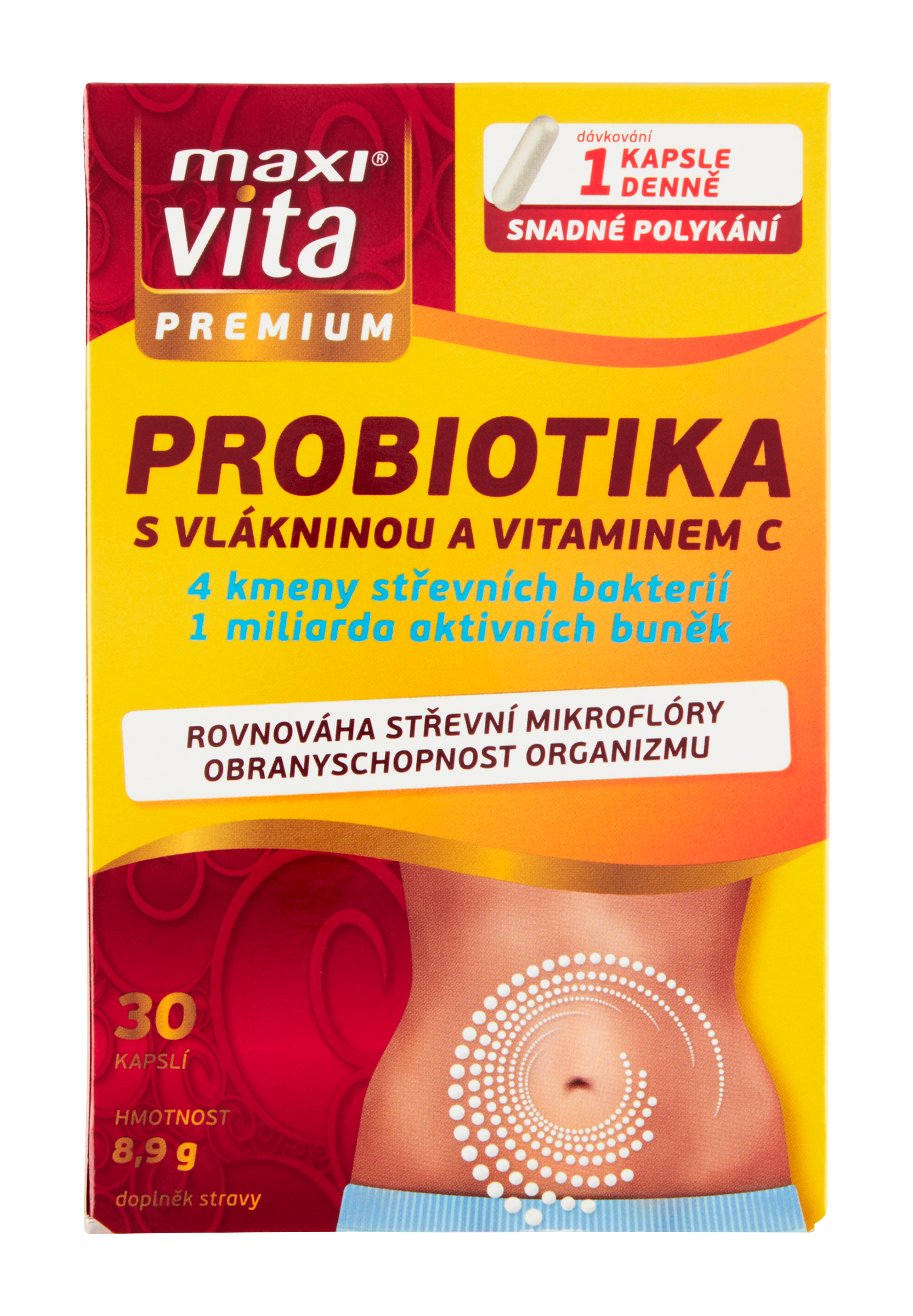 Maxi Vita Premium probiotika + vitamin C, doplněk stravy 30 ks