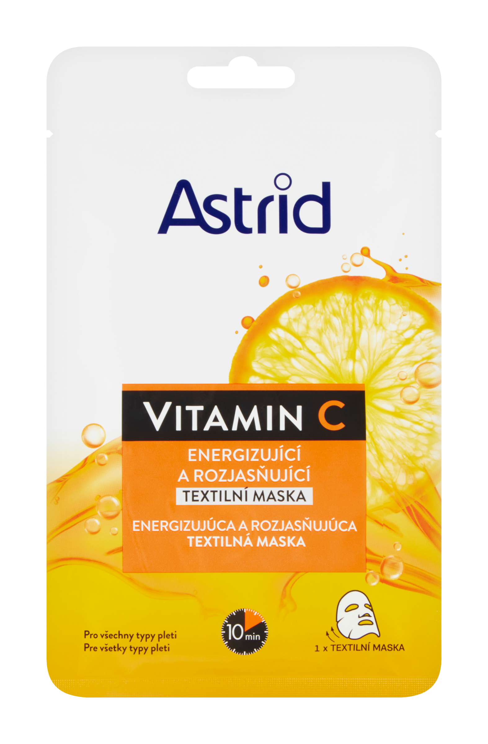 Pleťová textilní maska Vitamín C