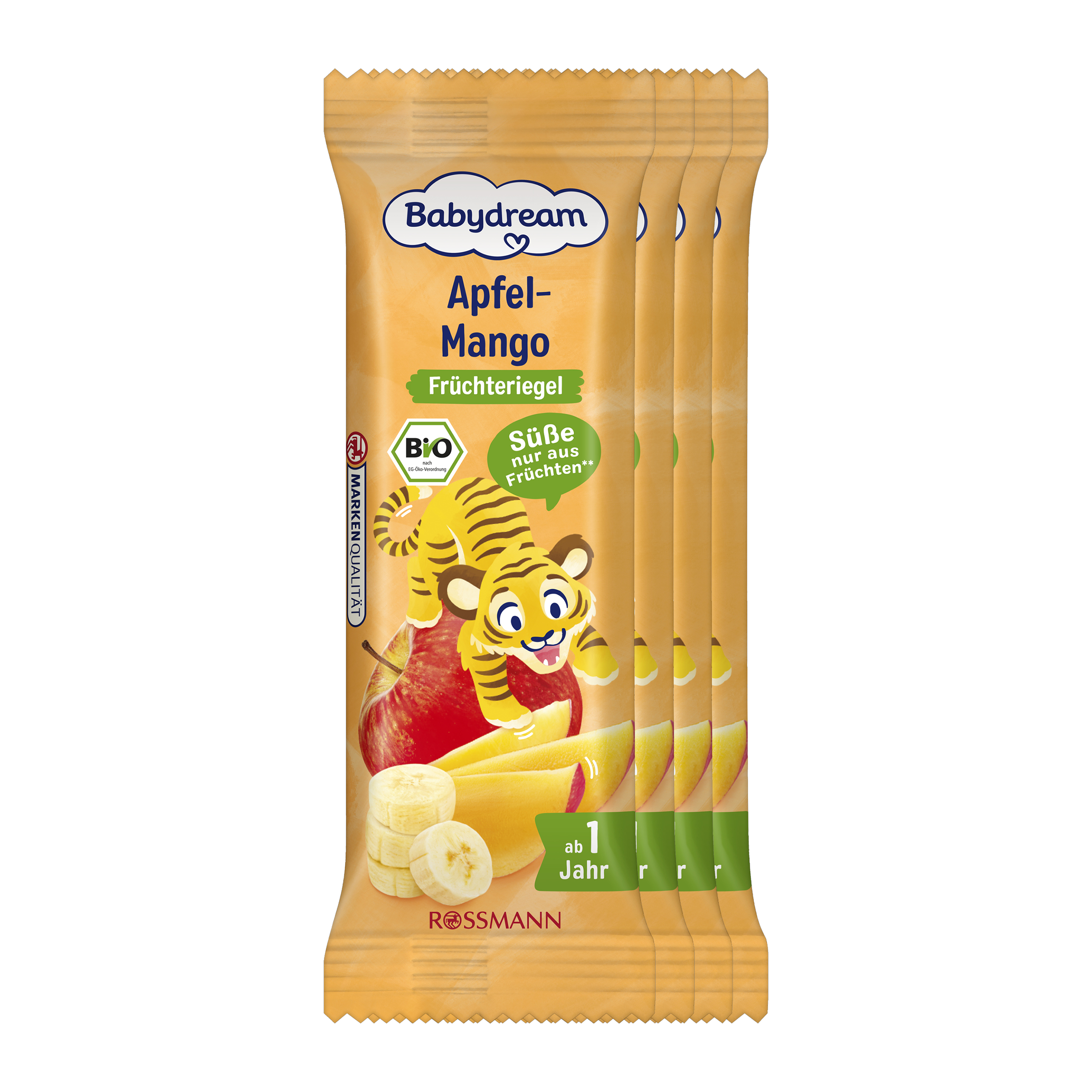 BIO ovocná tyčinka Jablko, banán a mango 4x 25 g