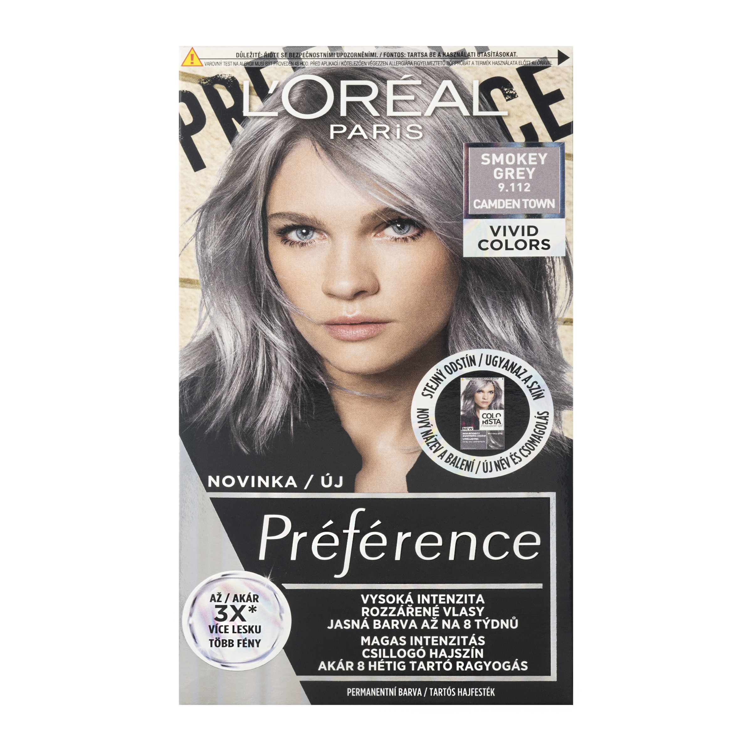 Barva na vlasy Préférence Vividis 9.112 smokey grey