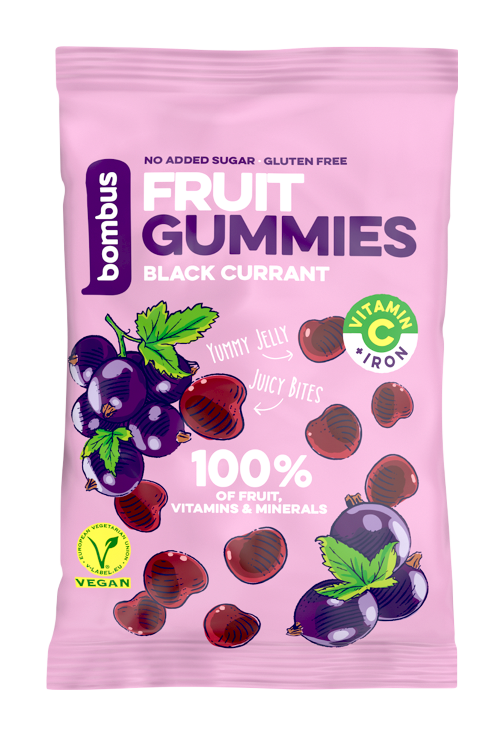 Ovocné kousky Fruit Gummies černý rybíz