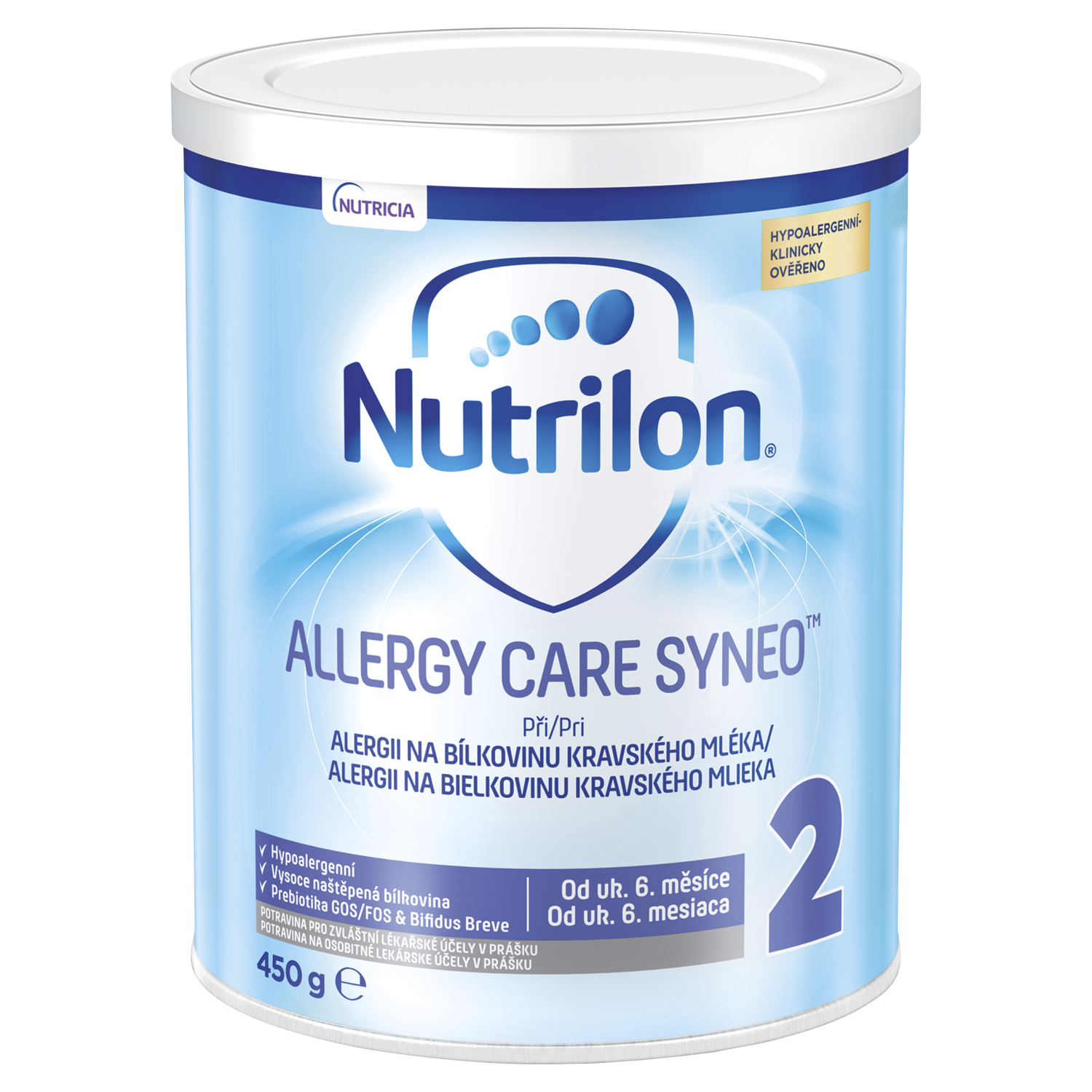 Nutrilon Pokračovací kojenecké mléko Allergy Care Syneo+ 2, 6 m+ 450 g
