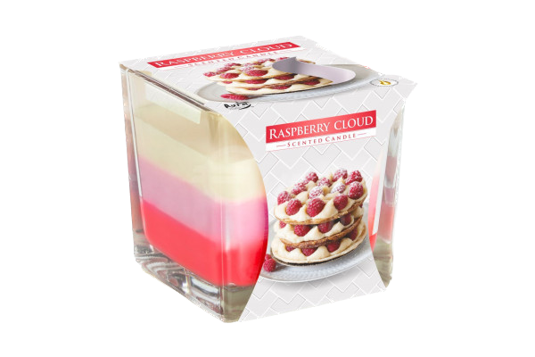 Čajová svíčka ve skle Duha - Rapsberry Cloud