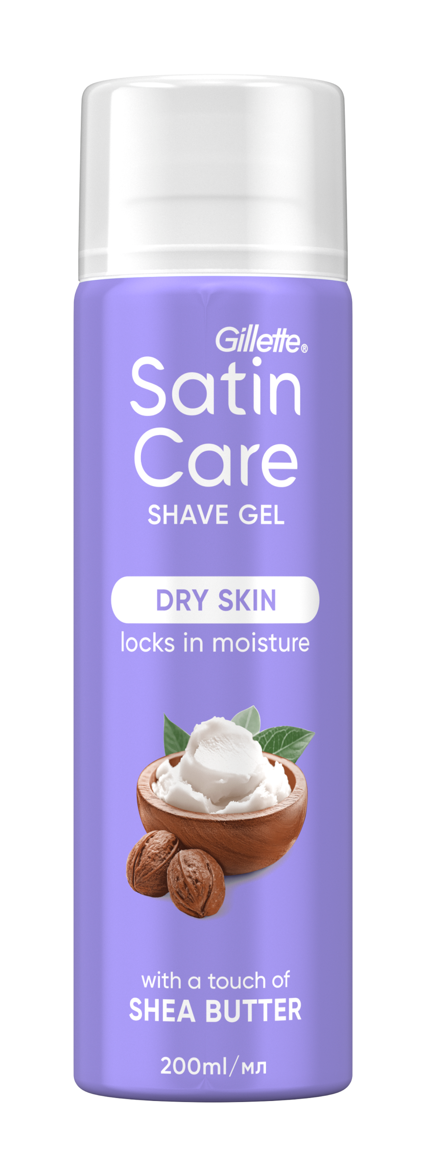 Gillette Gel na holení Satin Care Dry Skin Shea Butter 200 ml