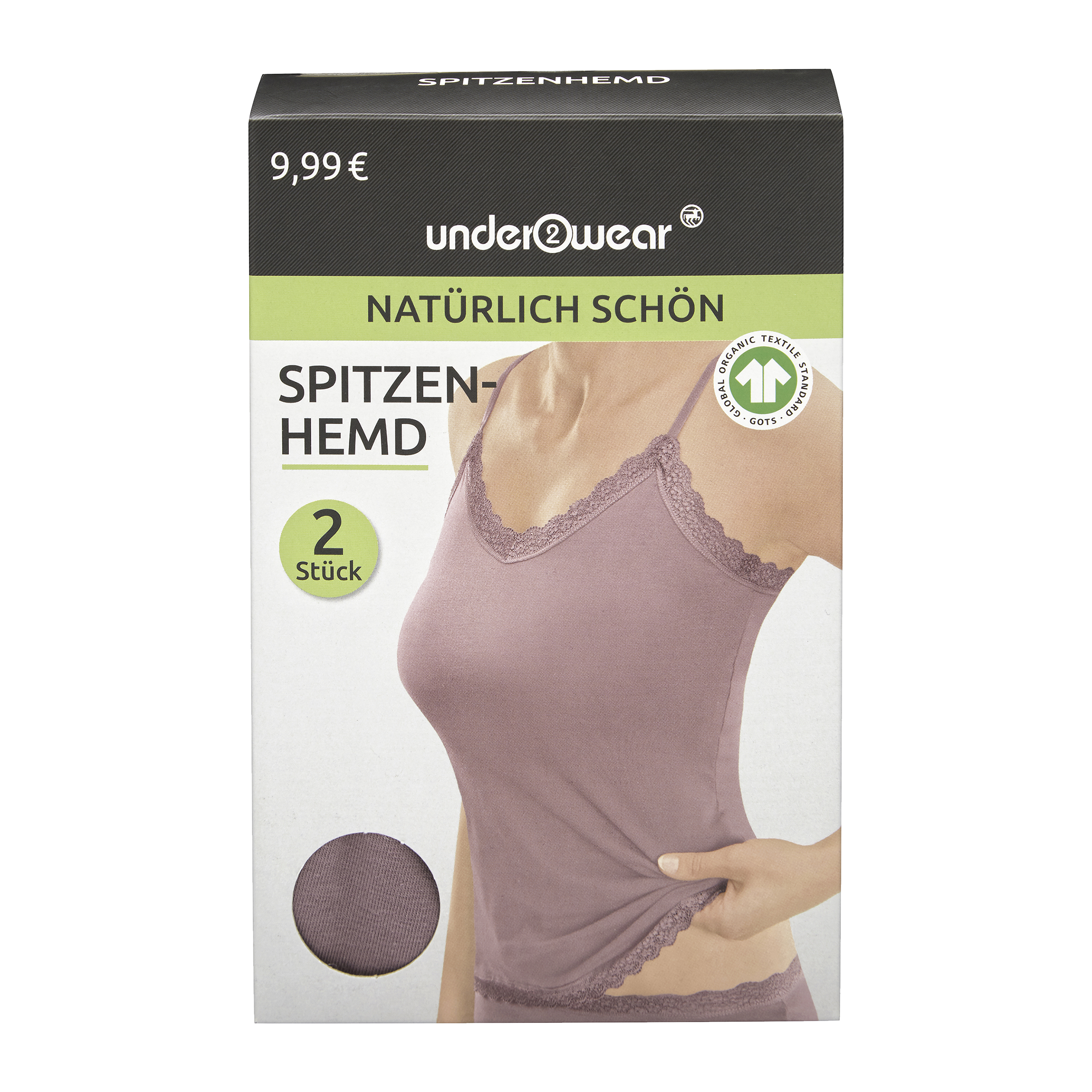 under2wear Dámská košilka lila 2 ks