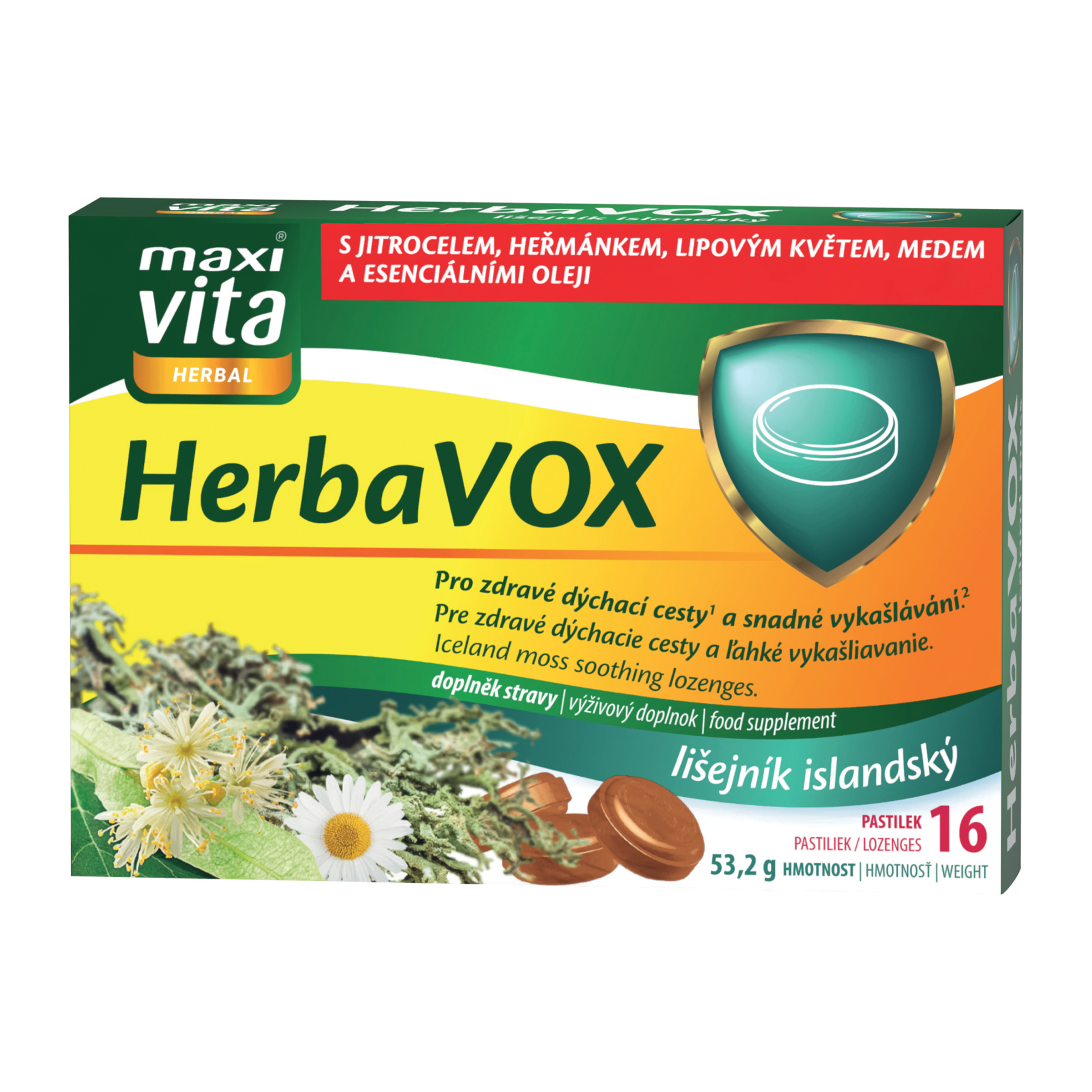 HerbaVOX lišejník islandský, doplněk stravy