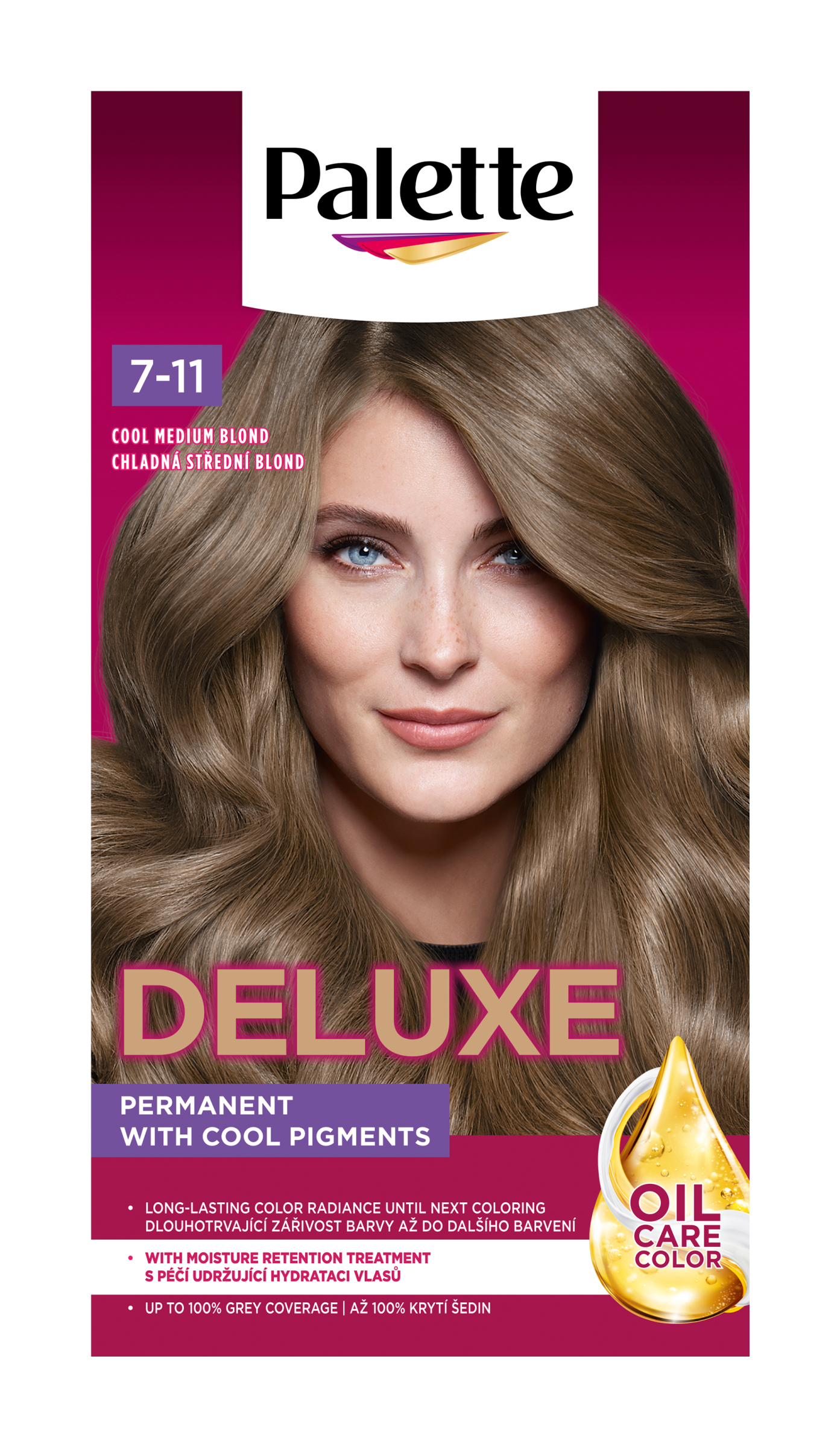 Barva na vlasy Deluxe 7-11 chladná střední blond