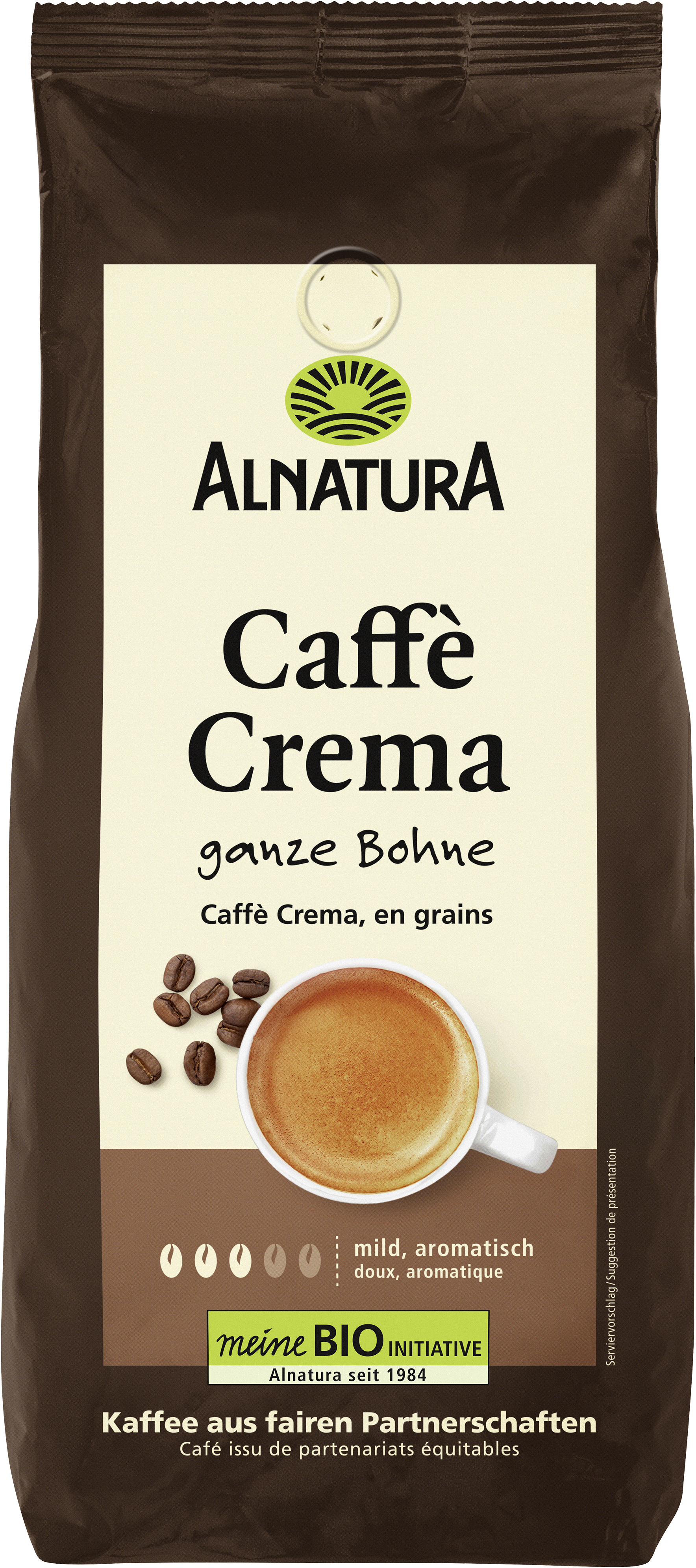 BIO Zrnková káva Caffe Crema 