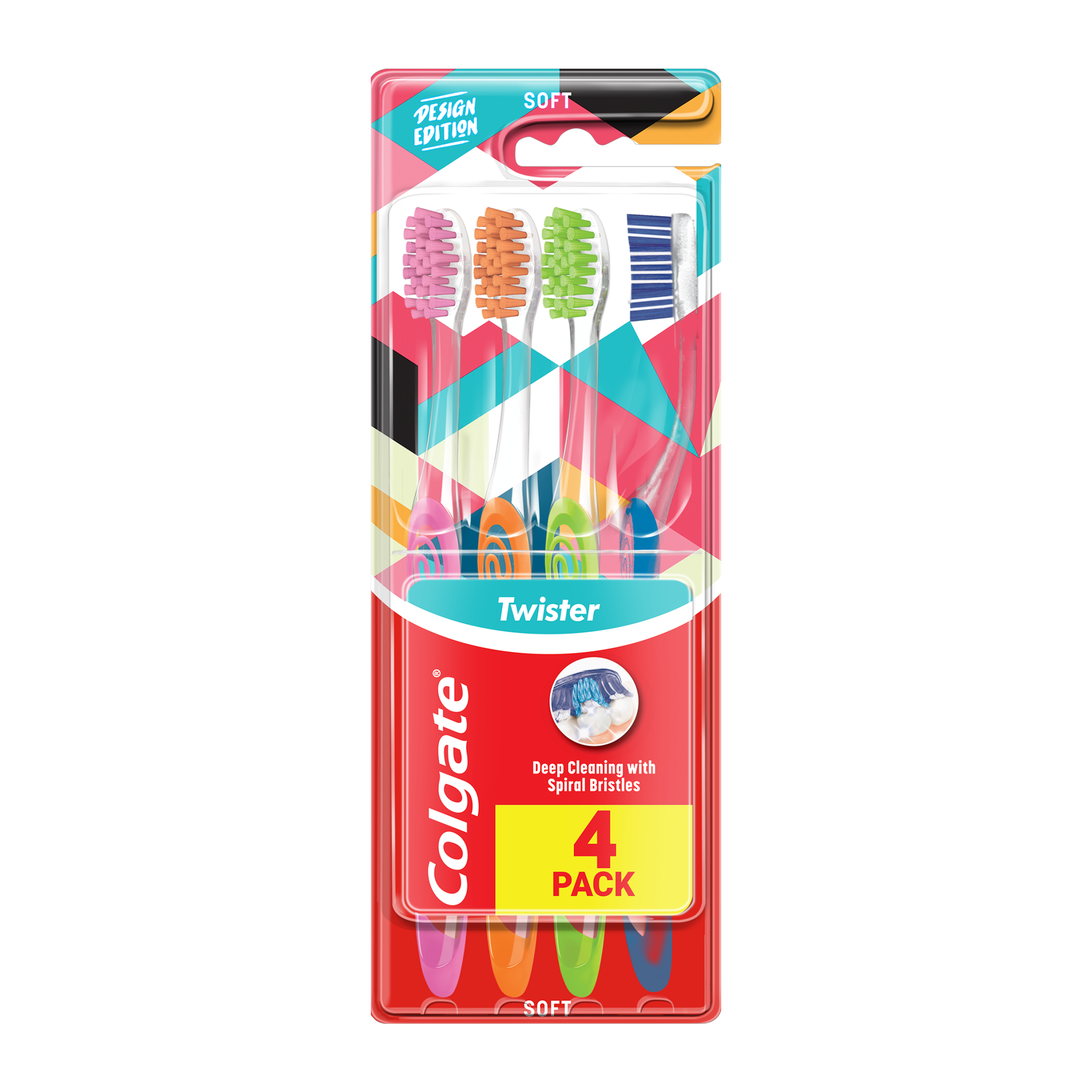 Zubní kartáčky Twister Soft Design Edition 4 ks