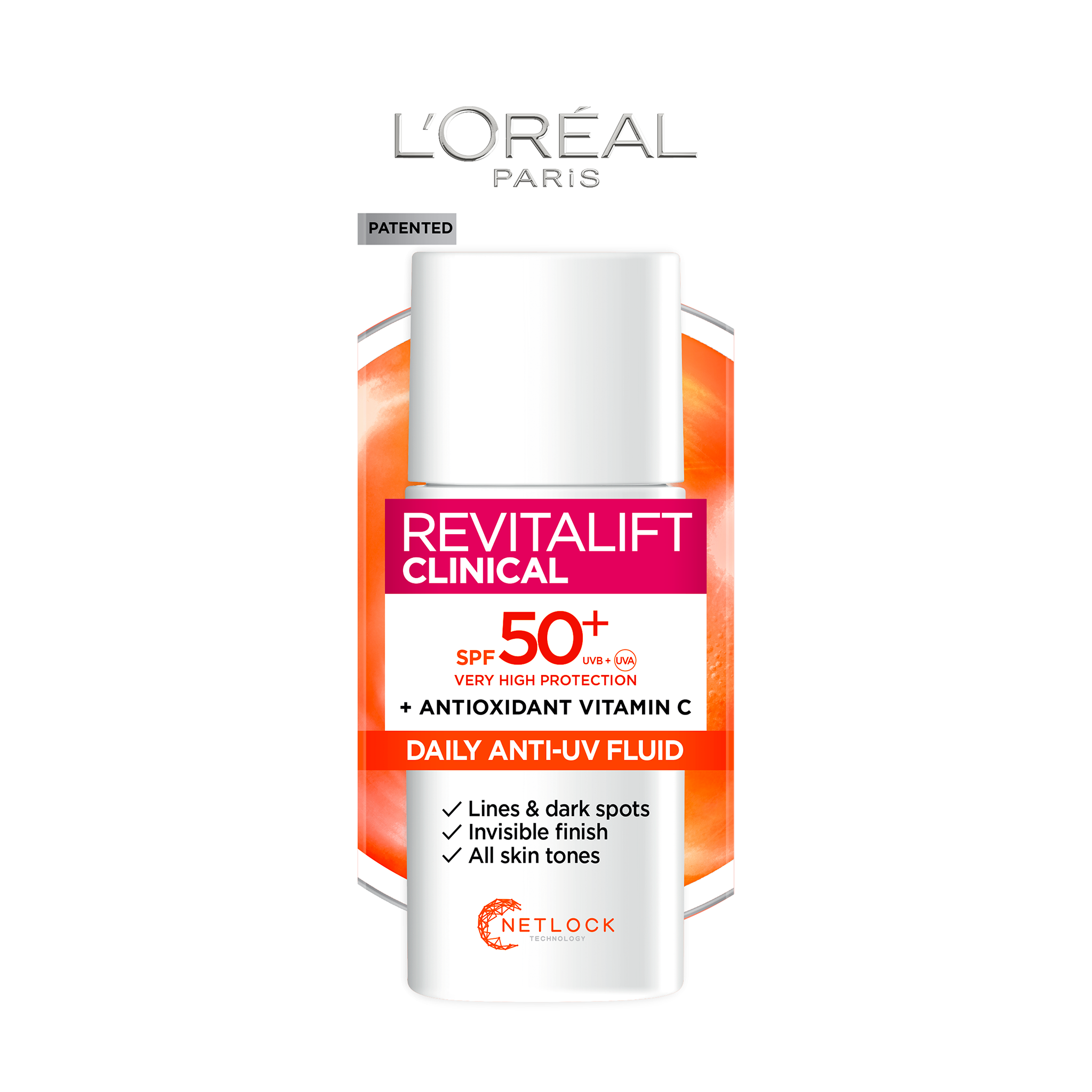 Denní Anti-UV Fluid Revitalift Clinical + Vitamin C SPF50