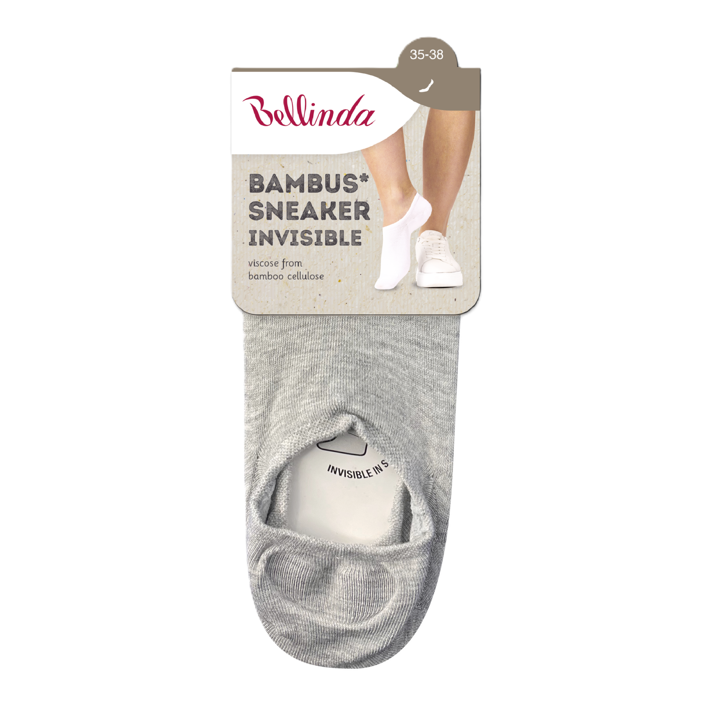 Unisex ponožky Invisible šedé 36/38