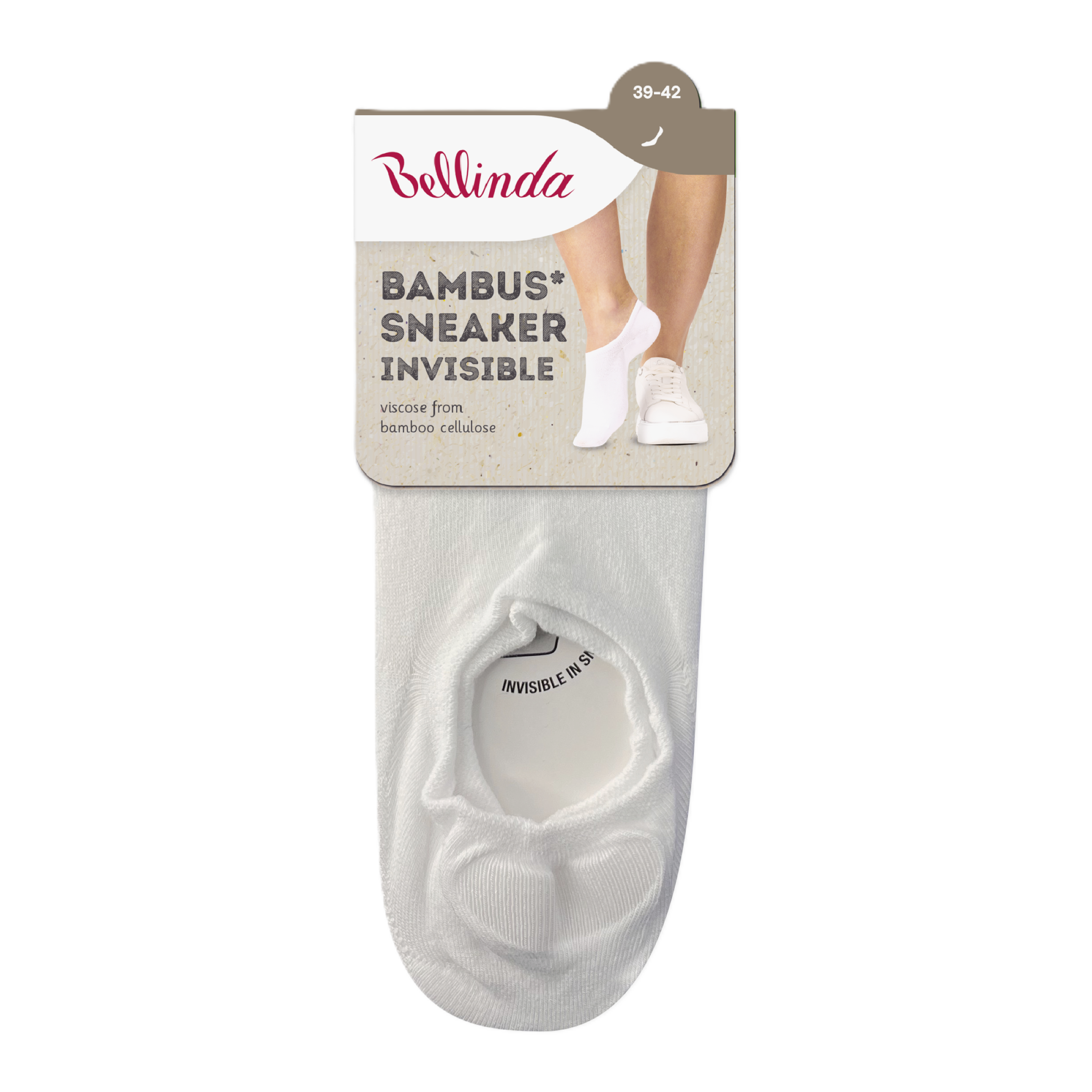 Unisex ponožky Invisible bílé 39/42