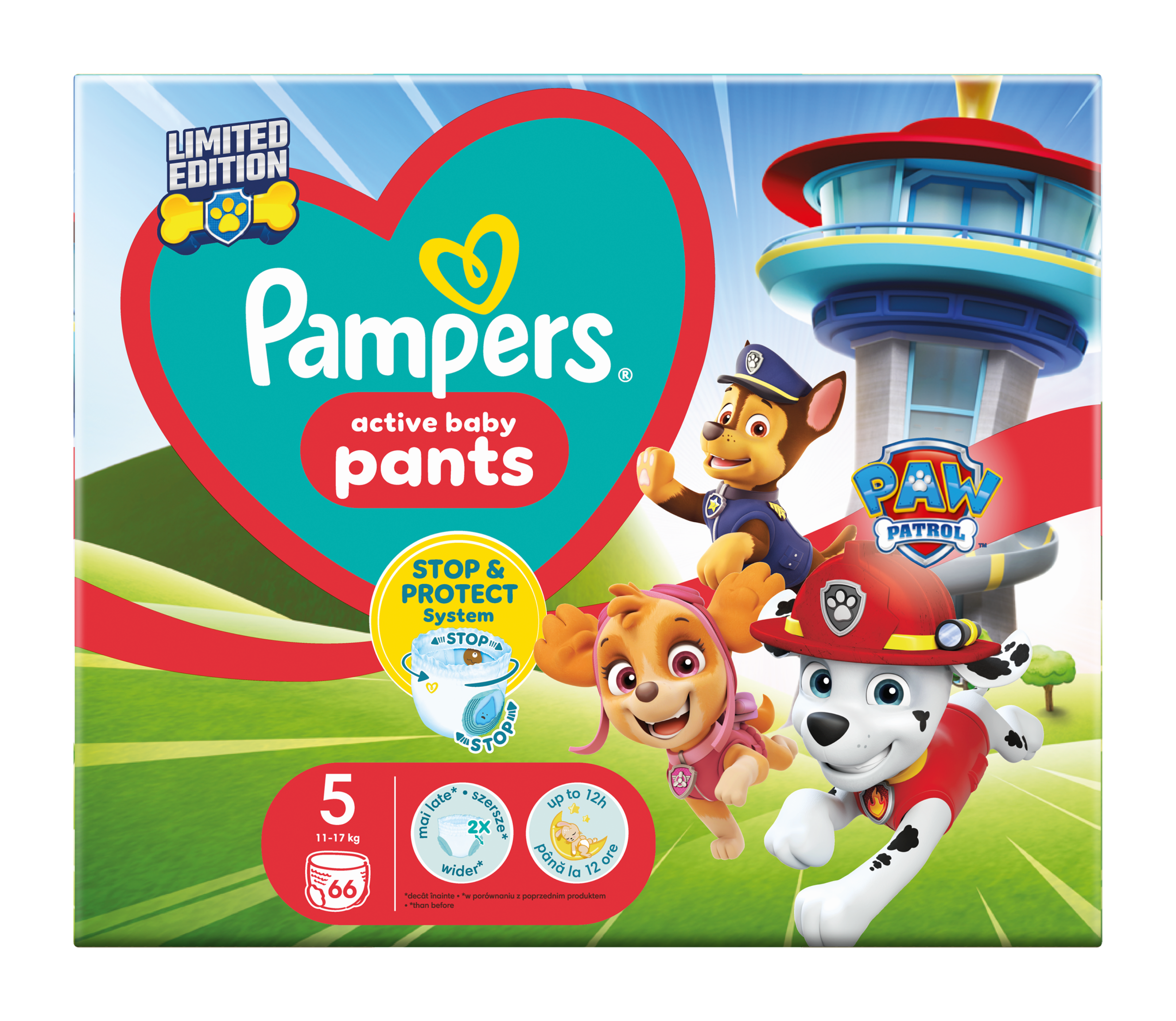 Plenkové kalhotky Baby-Dry Tlapková Patrola 12 - 17 kg, vel. 5