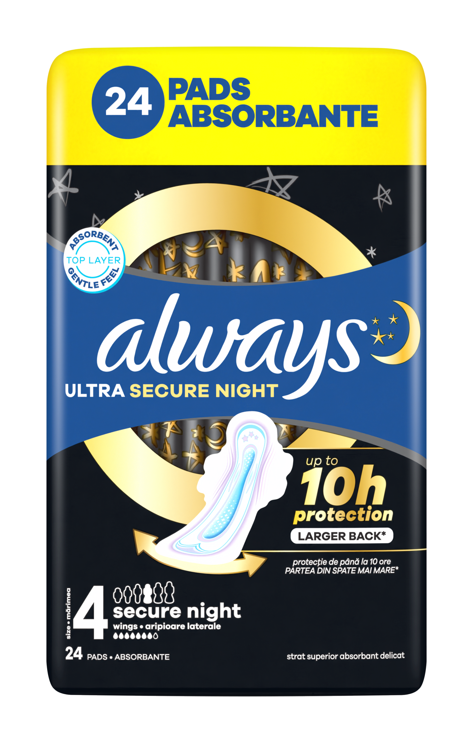 Hygienické vložky s křidélky Ultra Secure Night vel. 4