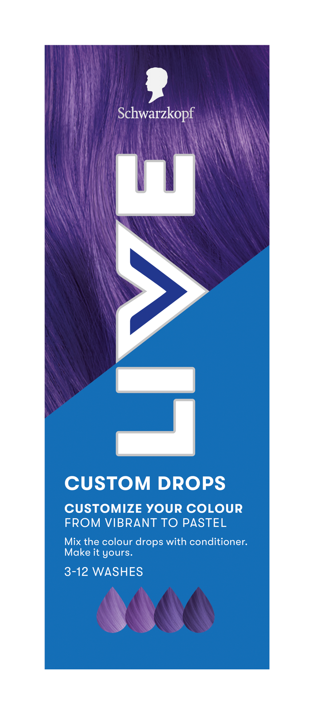 Schwarzkopf Barvicí šampon Live Drops Orchid Purple