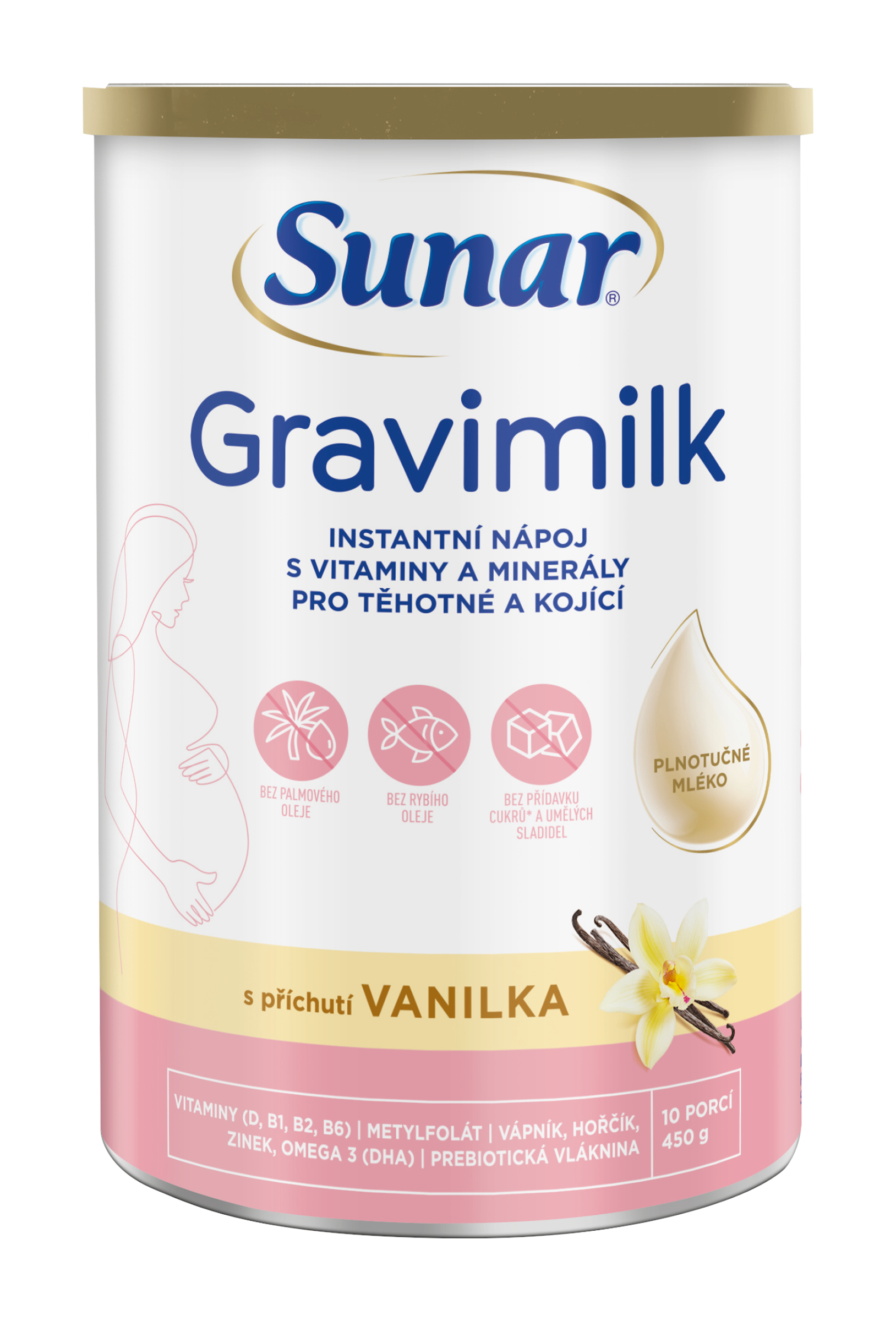 Nápoj v prášku Gravimilk vanilka 