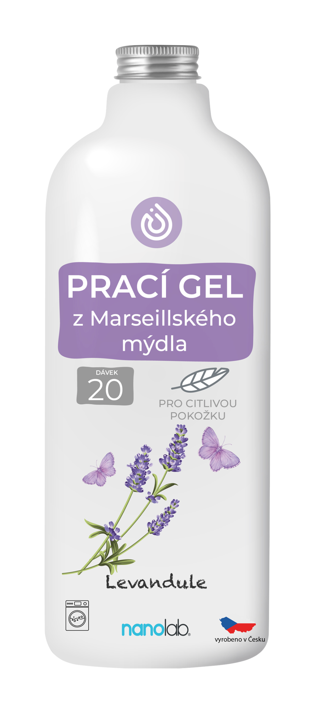 Prací gel z Marseillského mýdla Levandule