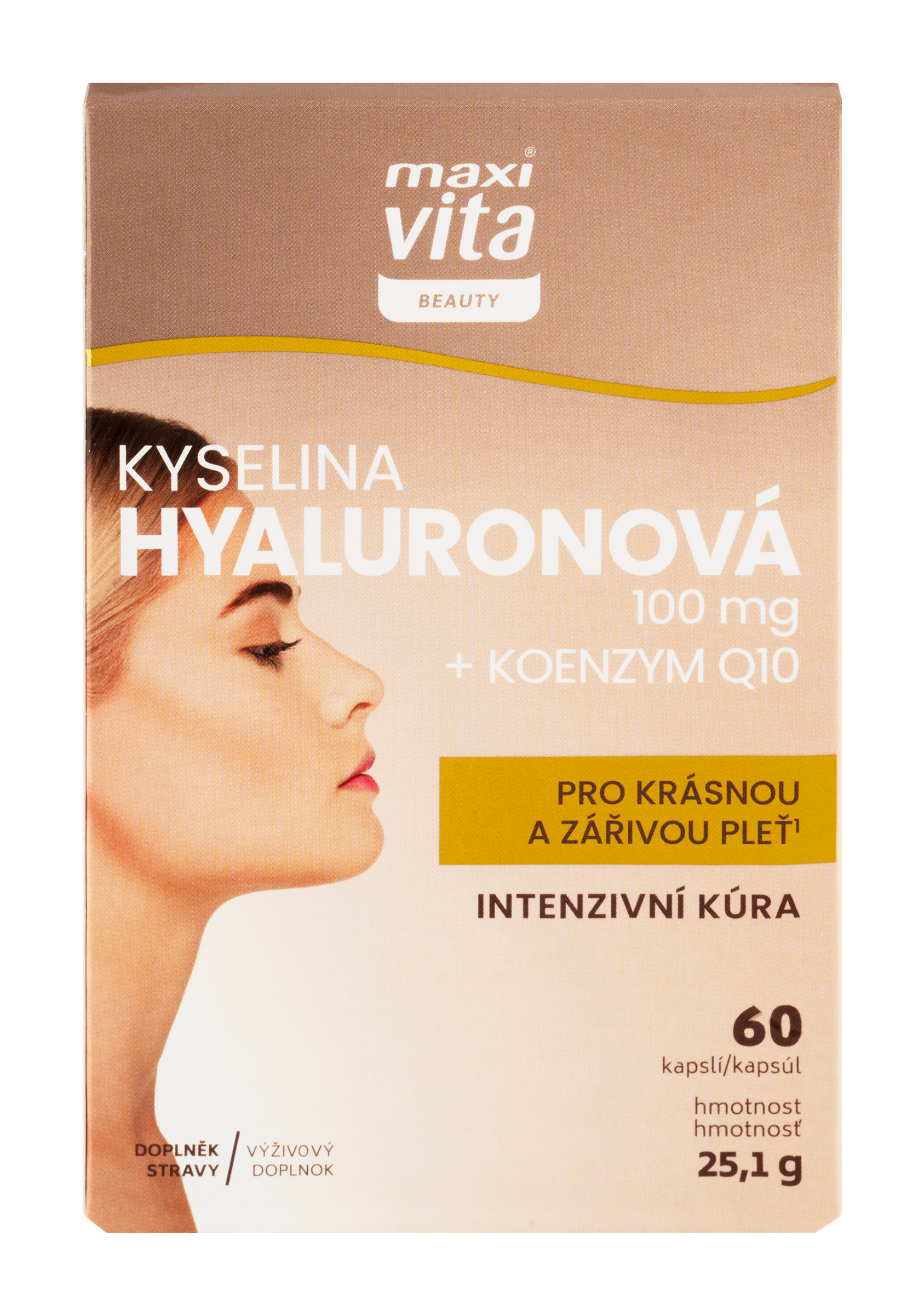 Beauty Kyselina hyaluronová 100 mg + koenzym Q10, doplněk stravy