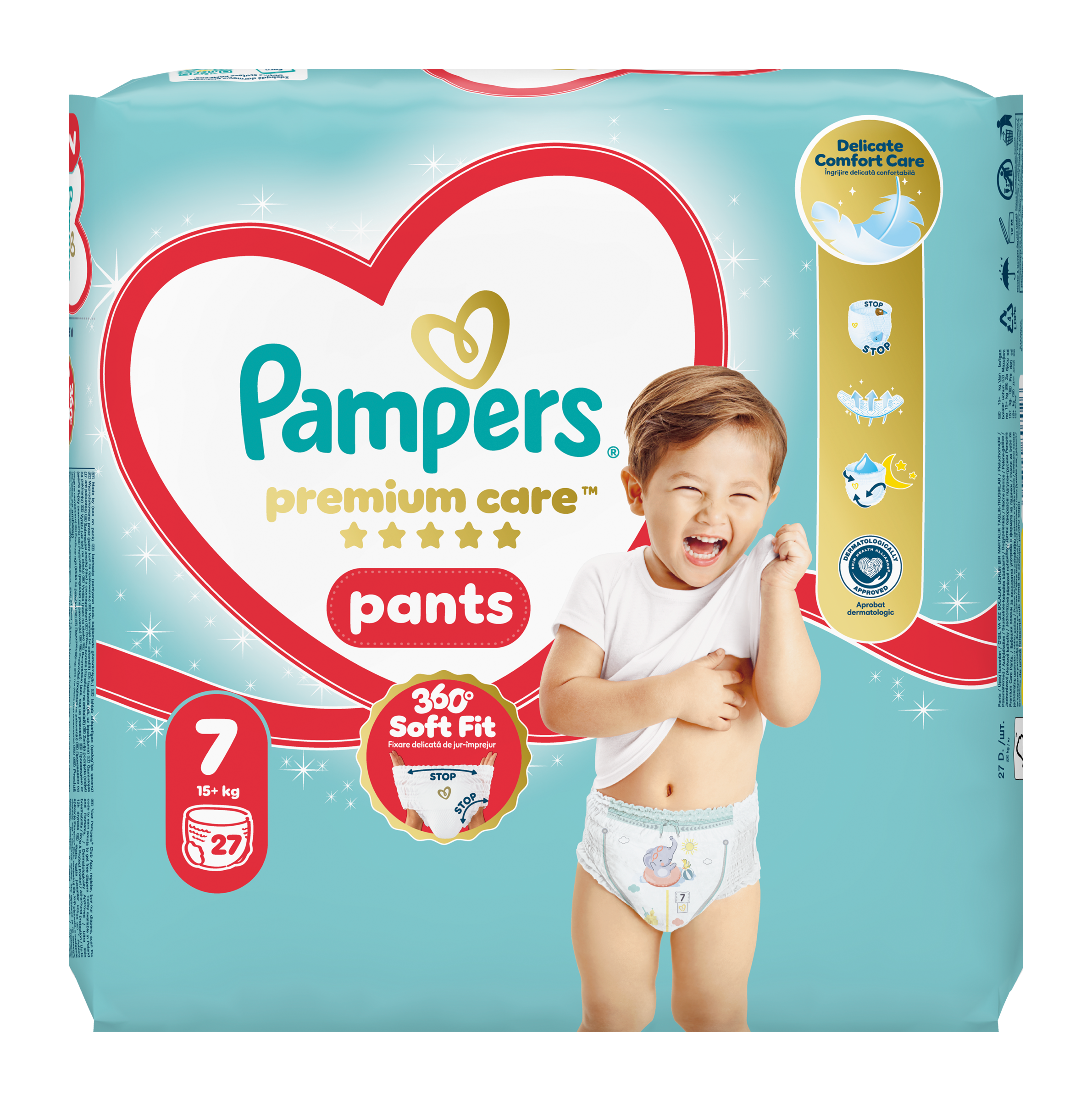 Plenkové kalhotky Premium Care, 17+ kg, vel. 7
