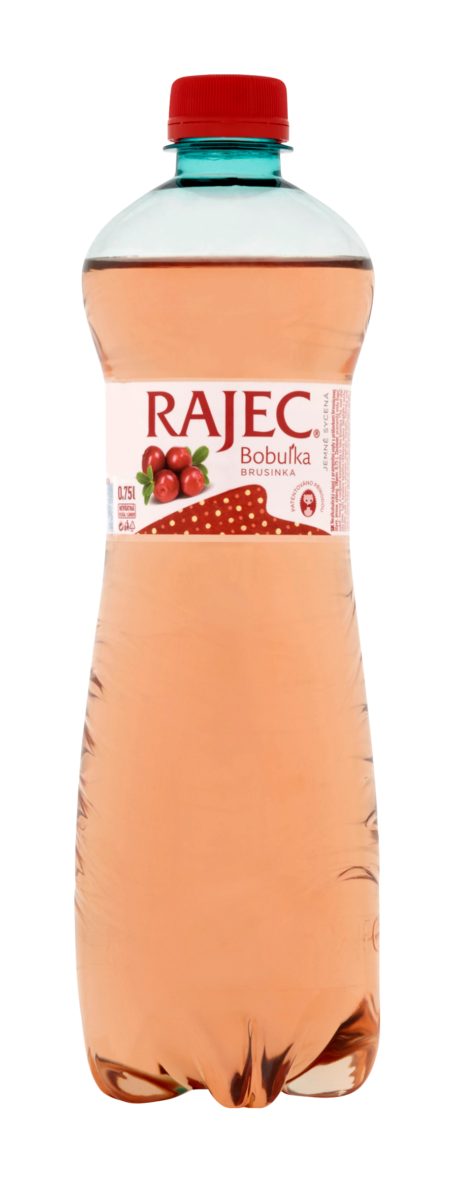 Rajec Jemně sycená voda Bobulka Brusinka 750 ml