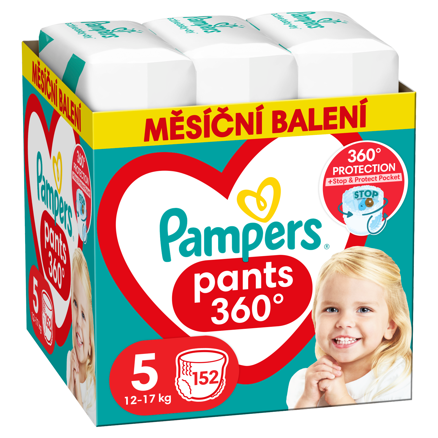 Pants Plenkové kalhotky 12 - 17 kg, vel. 5 - měsíční balení