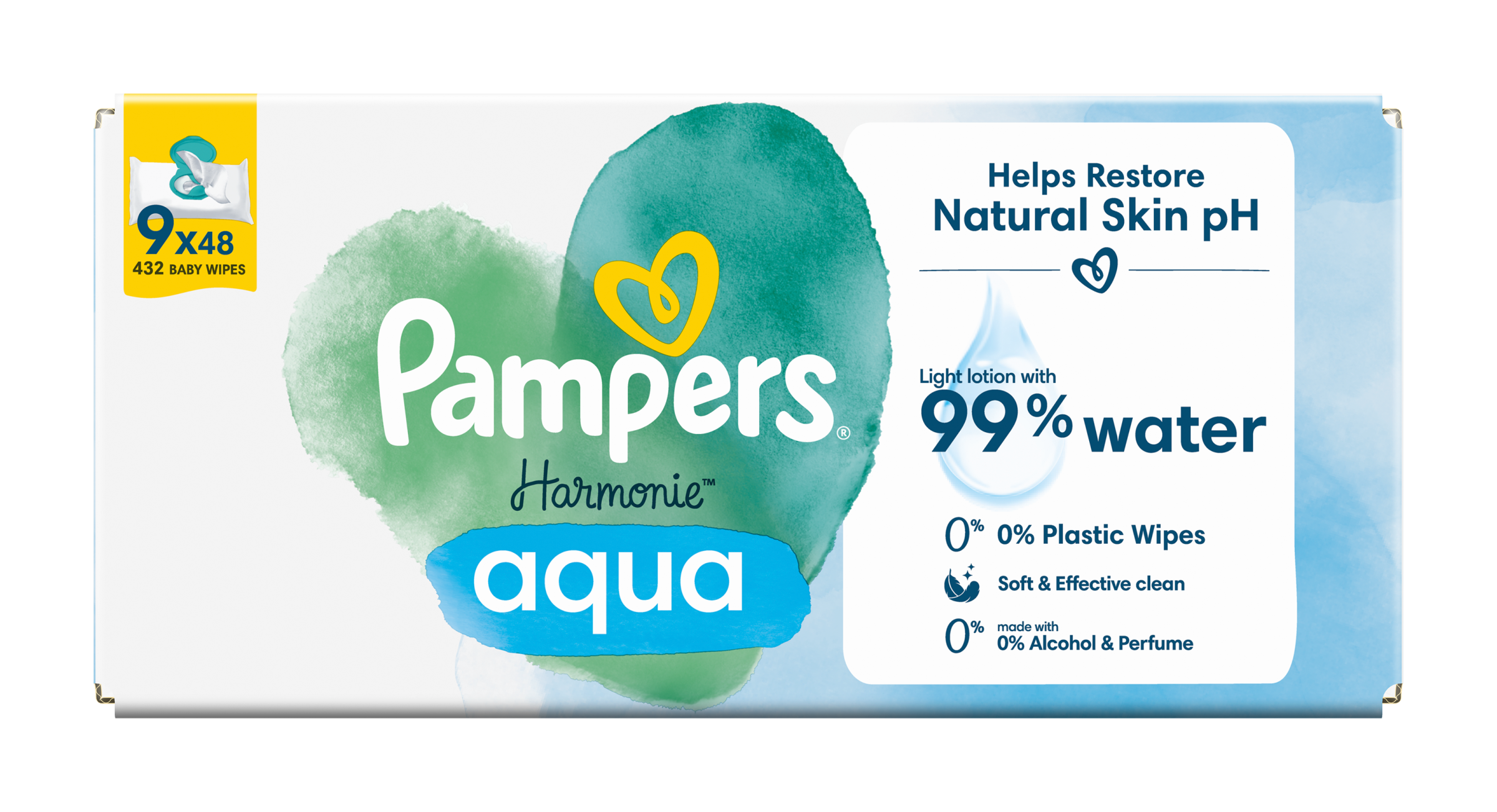 Pampers Dětské čisticí ubrousky Harmonie Aqua 432 ks 432 ks