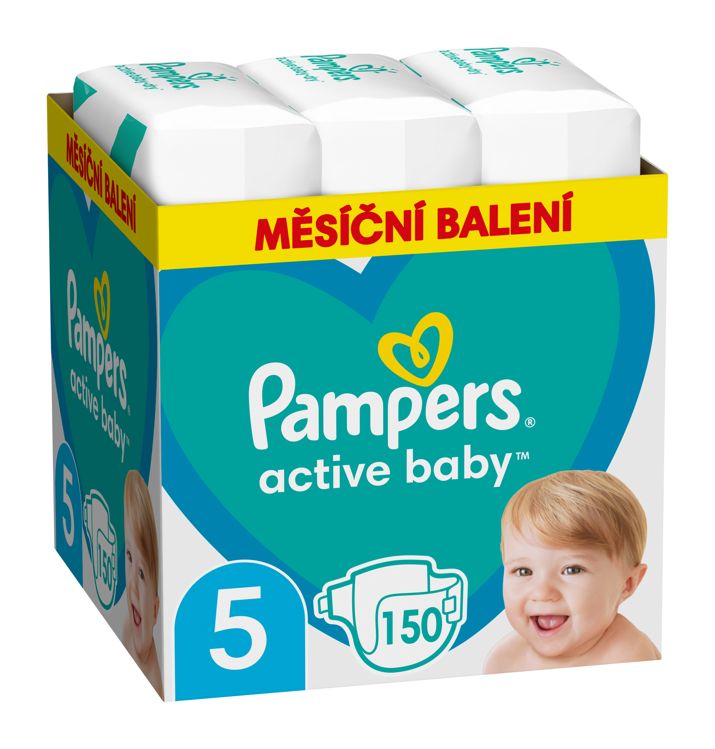 Plenky Active Baby 11 - 16 kg, vel. 5 - měsíční balení