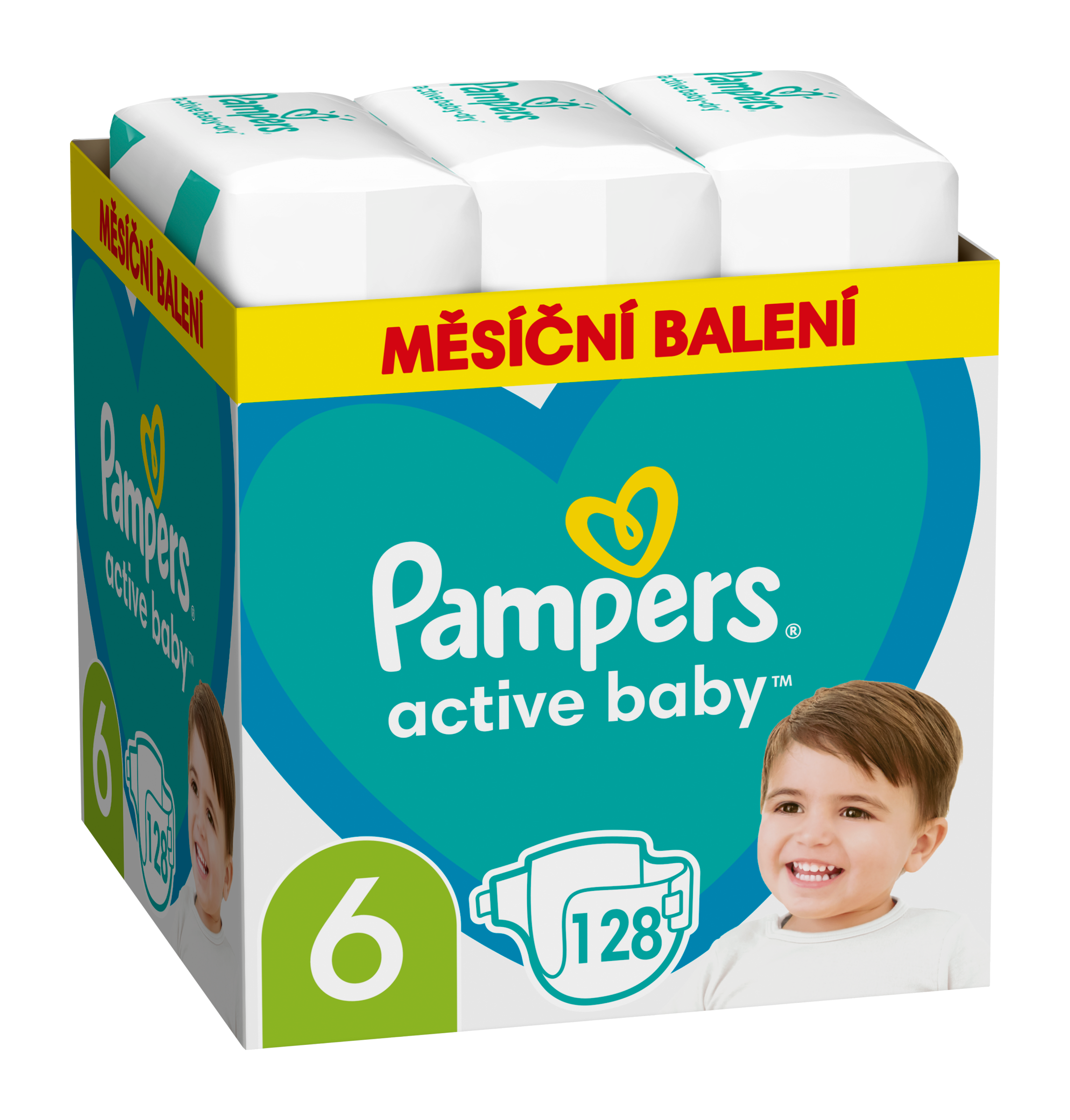 Plenky Active Baby 13 -18 kg, vel. 6 - měsíční balení