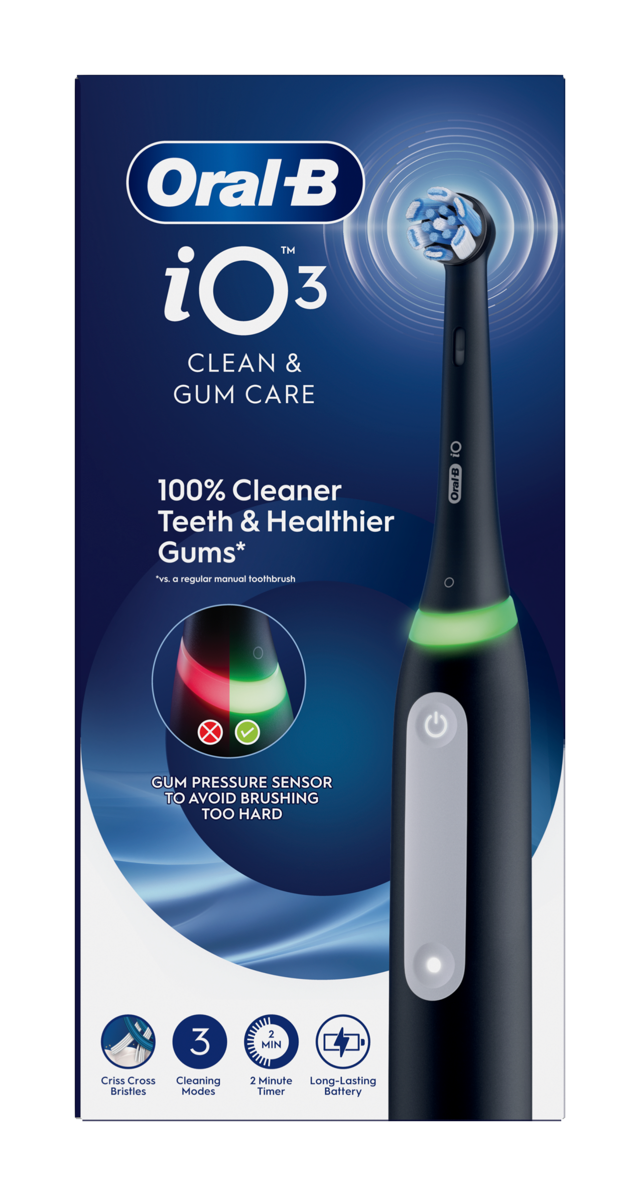 Elektrický zubní kartáček Oral-B iO 3 Black Design Braun