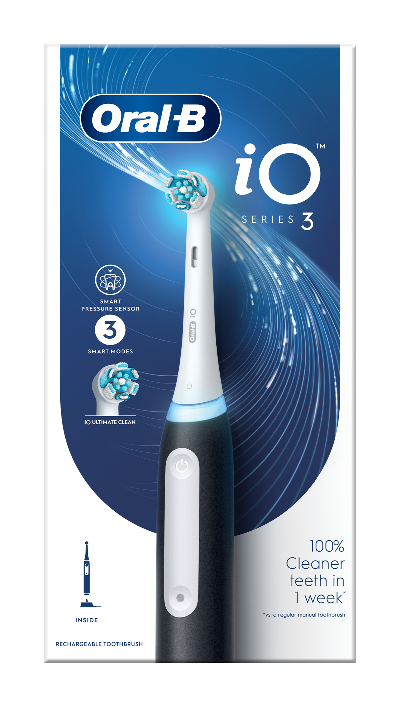 Elektrický zubní kartáček Oral-B iO 3 Black Design Braun