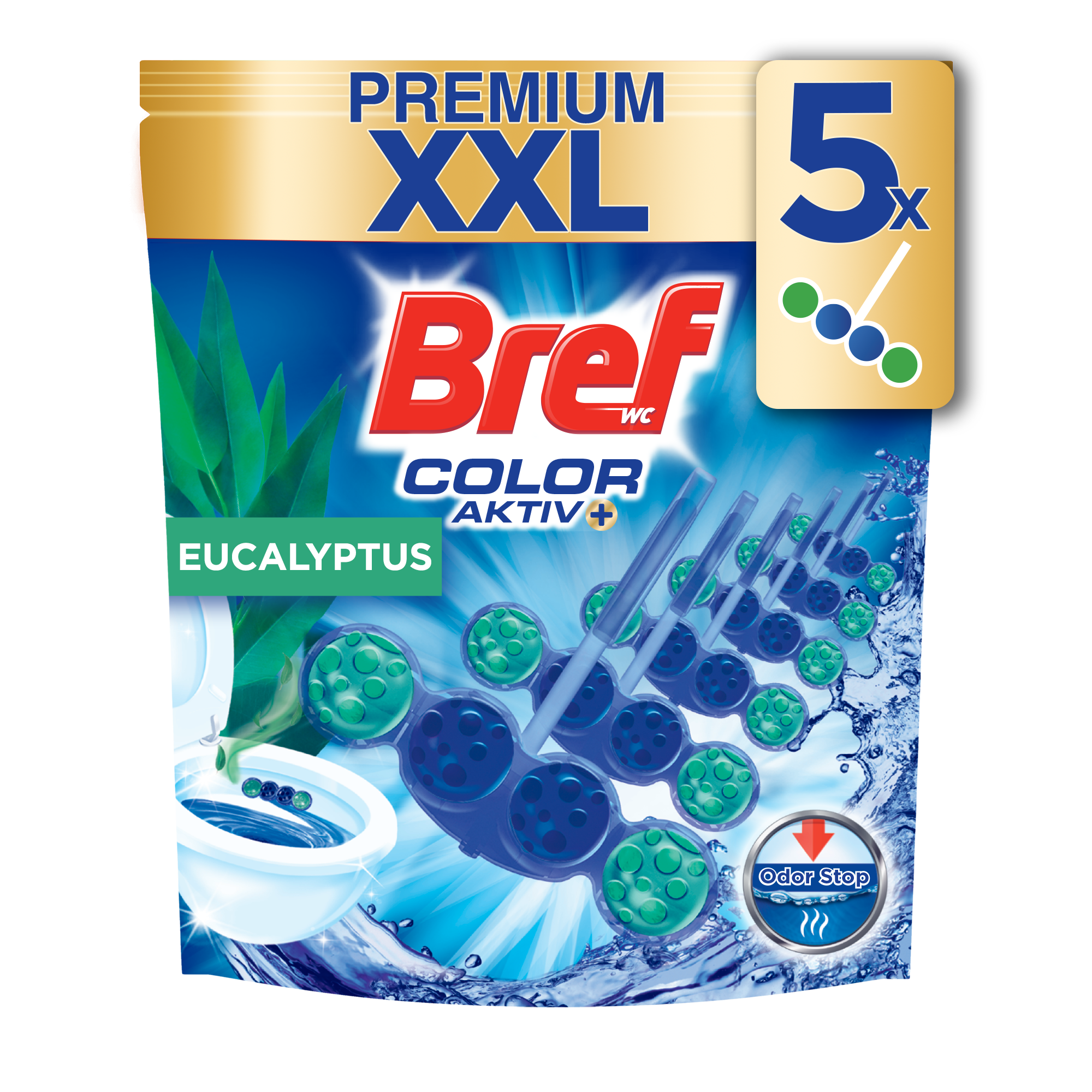 WC blok Color Aktiv Eucalyptus 5 x 50 g